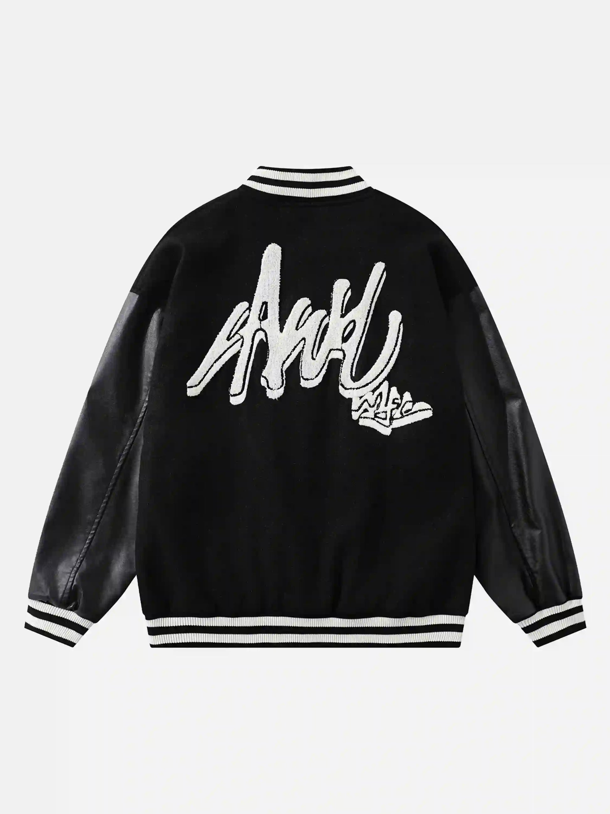 Disguisen Flocking Embroidery Baseball Jacket
