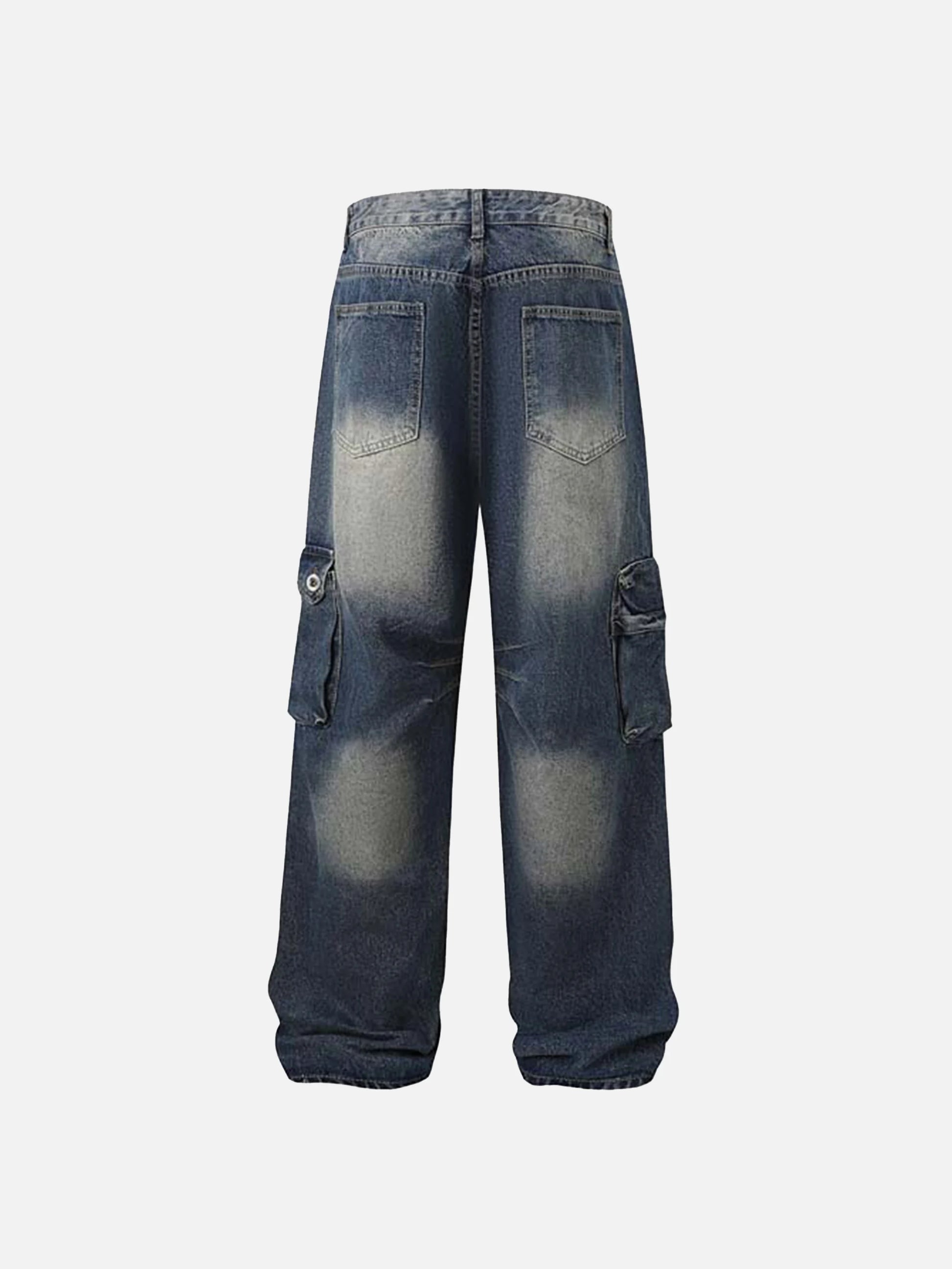 Gradient Multi-Pocket Cargo Jeans