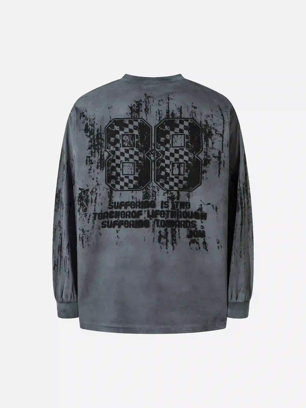 Disguisen American Style Paint Print Long Sleeve T-Shirt