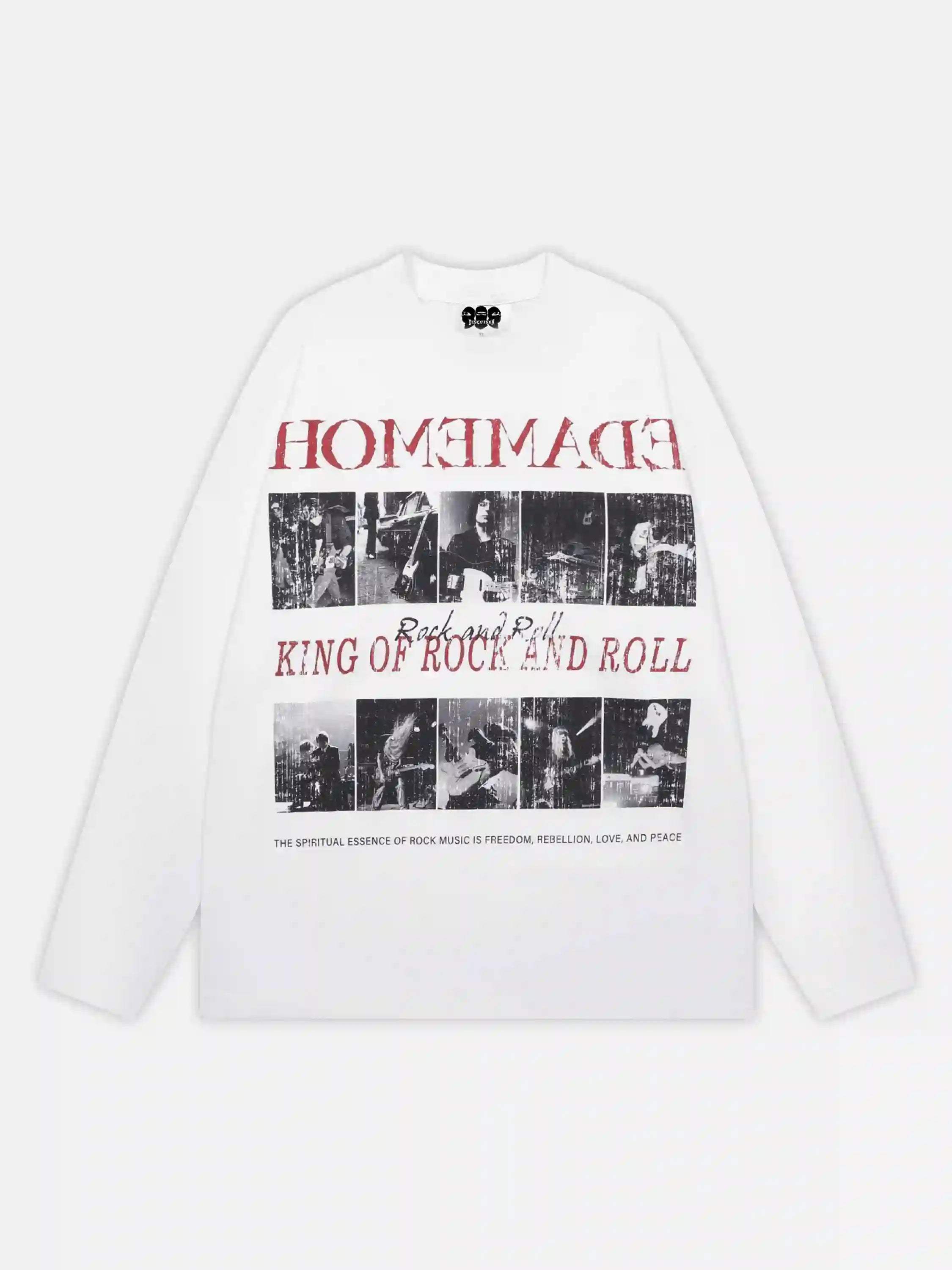 Disguisen American Retro Band Image Long Sleeve T-Shirt