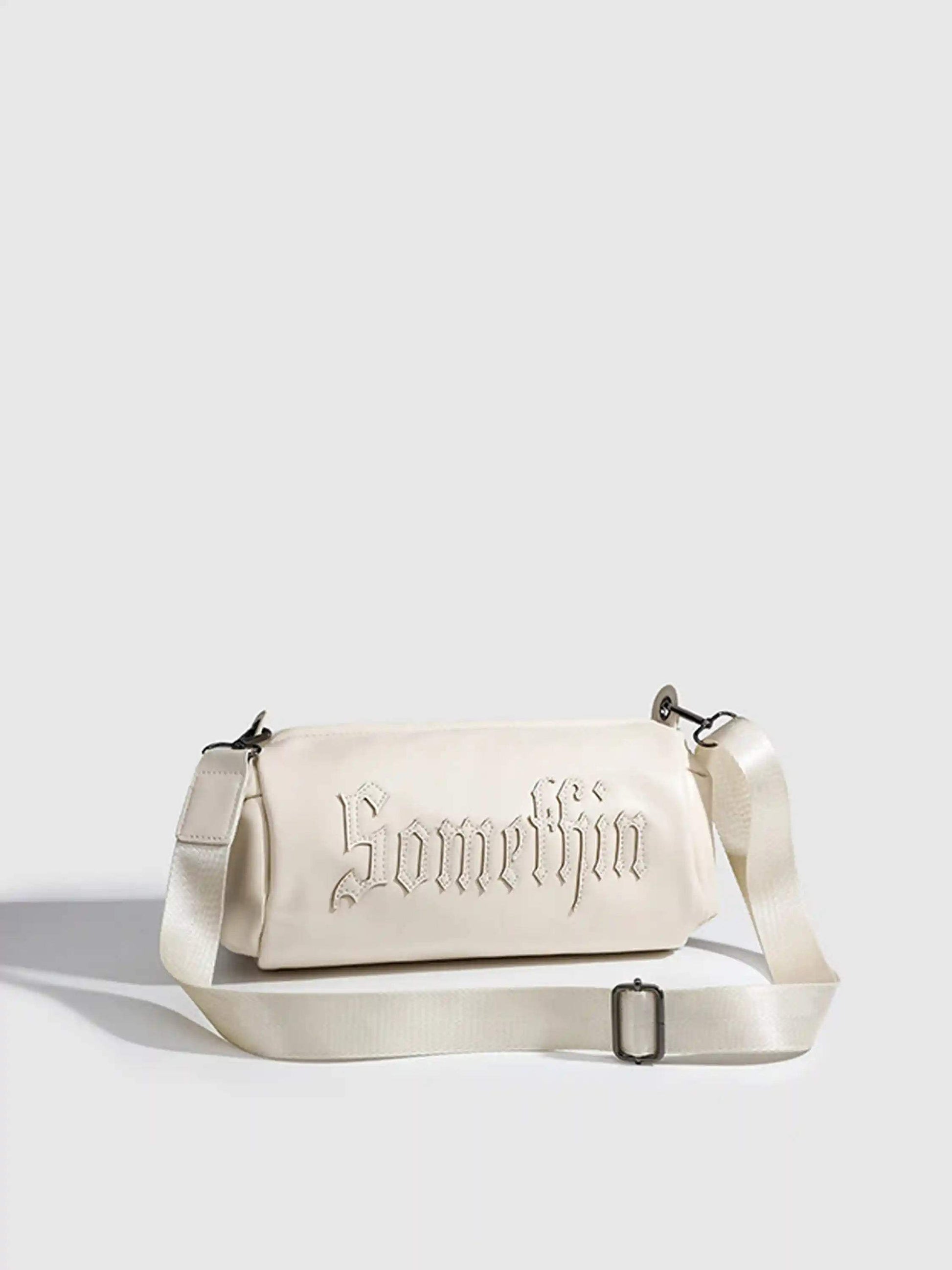 Disguisen Gothic Alphabet Patch Embroidered Crossbody Bag