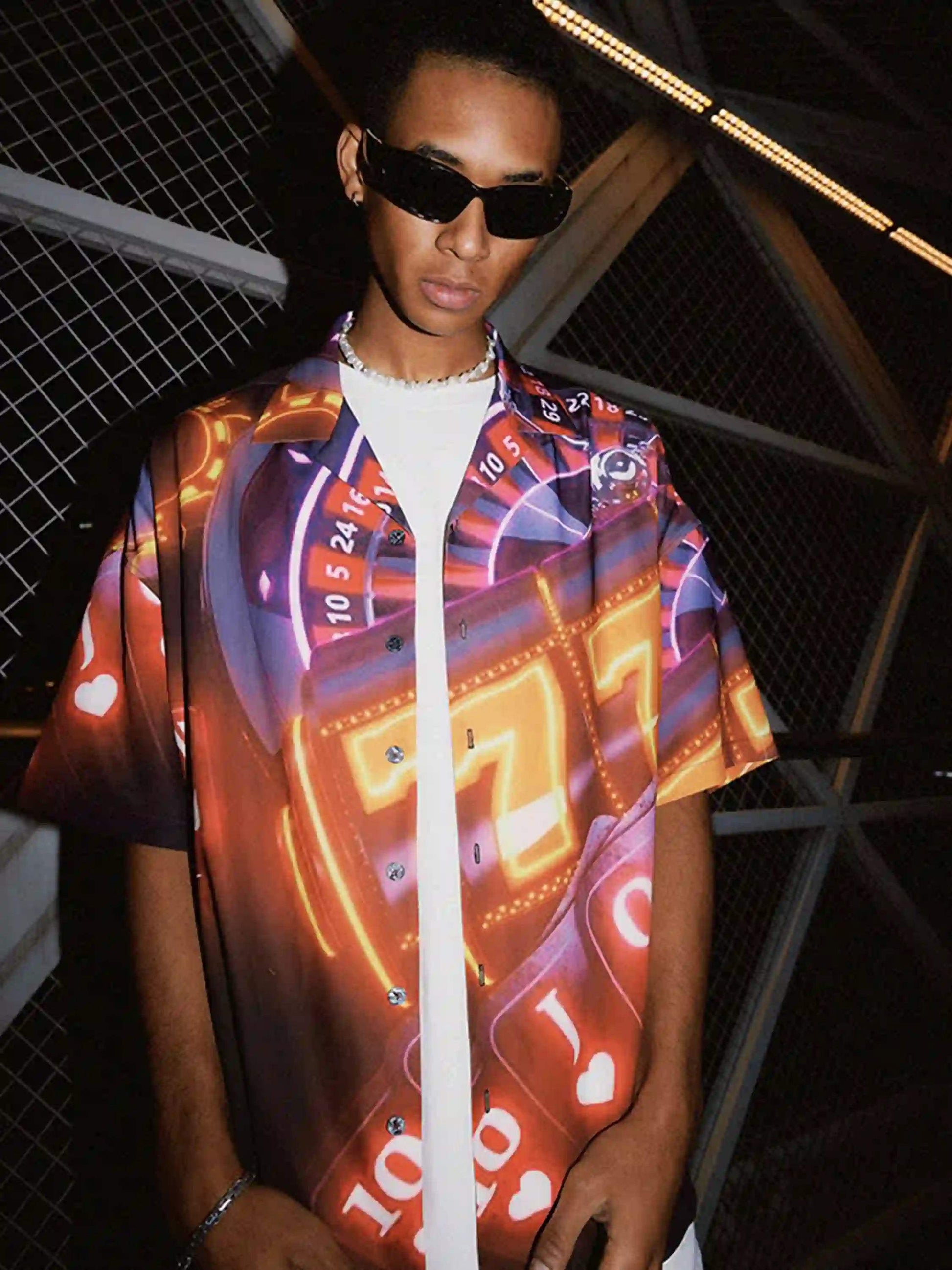 Disguisen American Street Dice Flower Shirt-0508