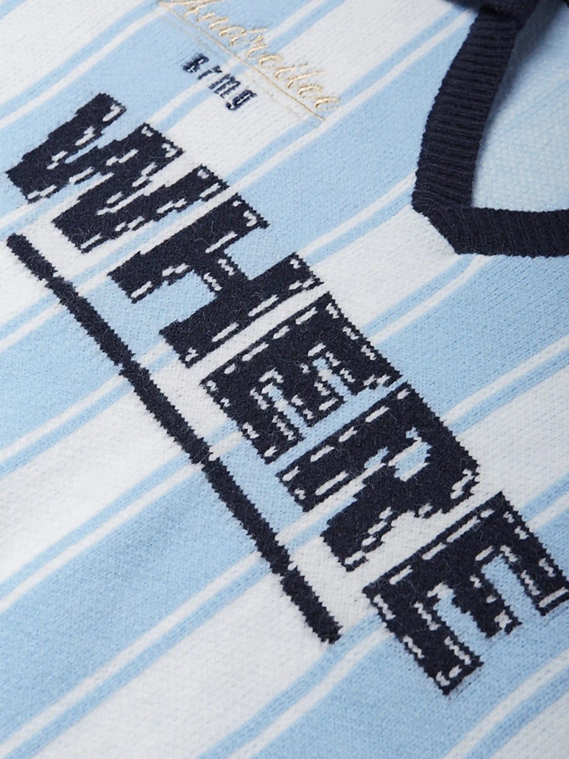 Disguisen Vertical Contrast Pattern Jacquard Sweater