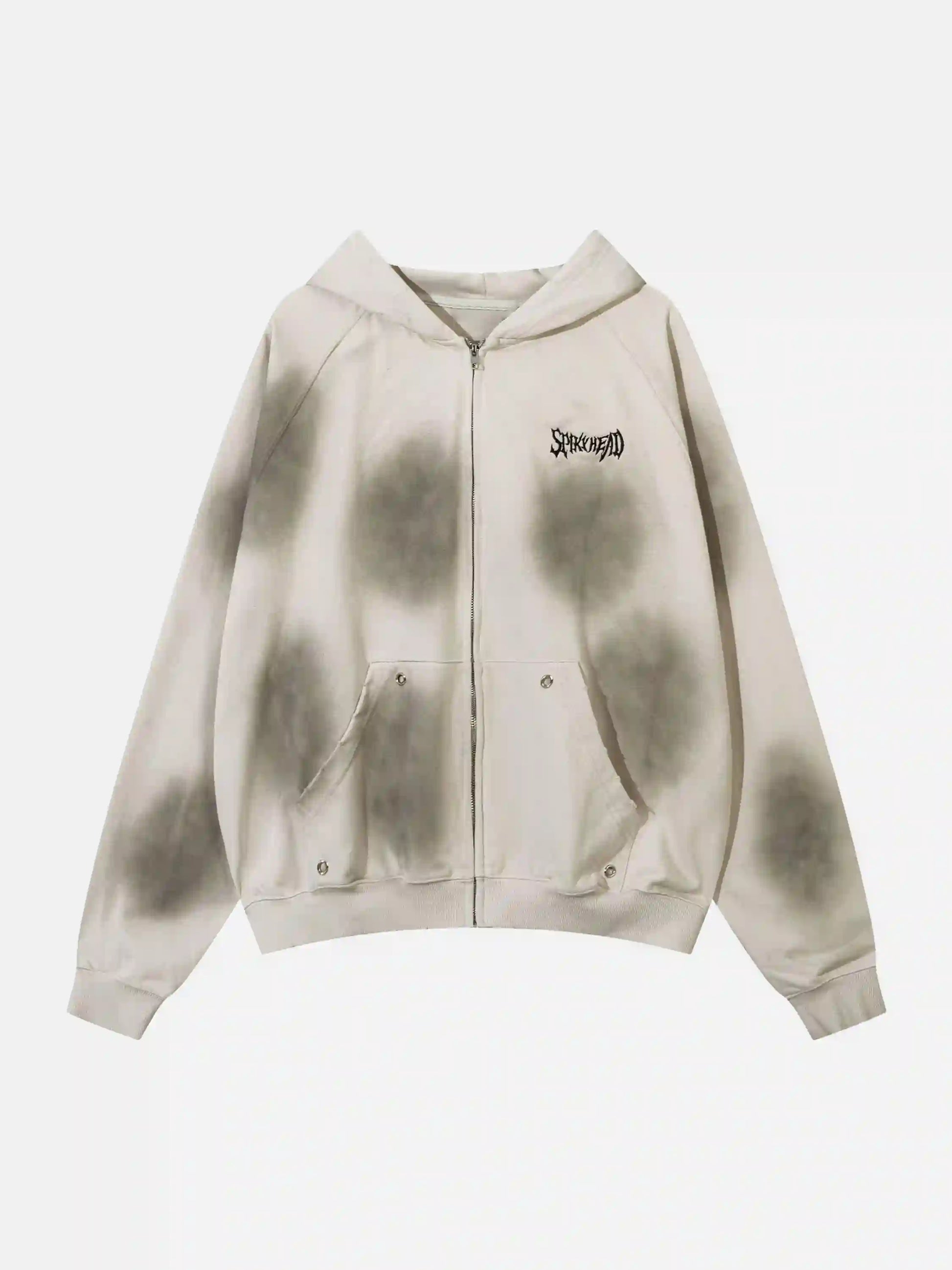 Disguisen Embroidery Spots Zip-up Hoodie
