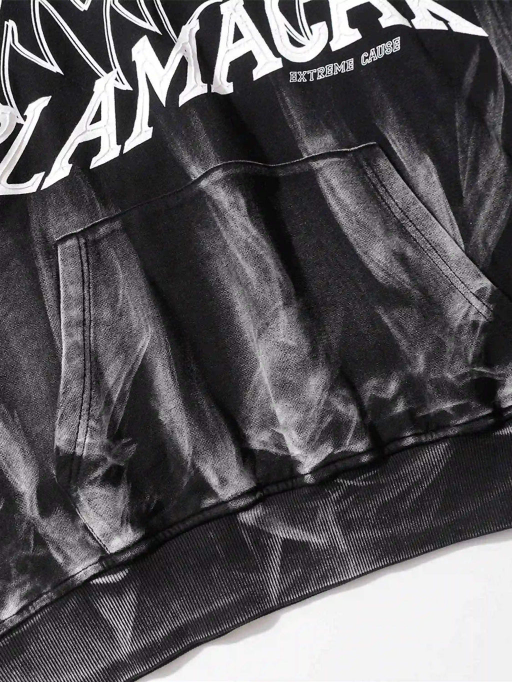 Disguisen American Style Dark Letter Graffiti Hoodie