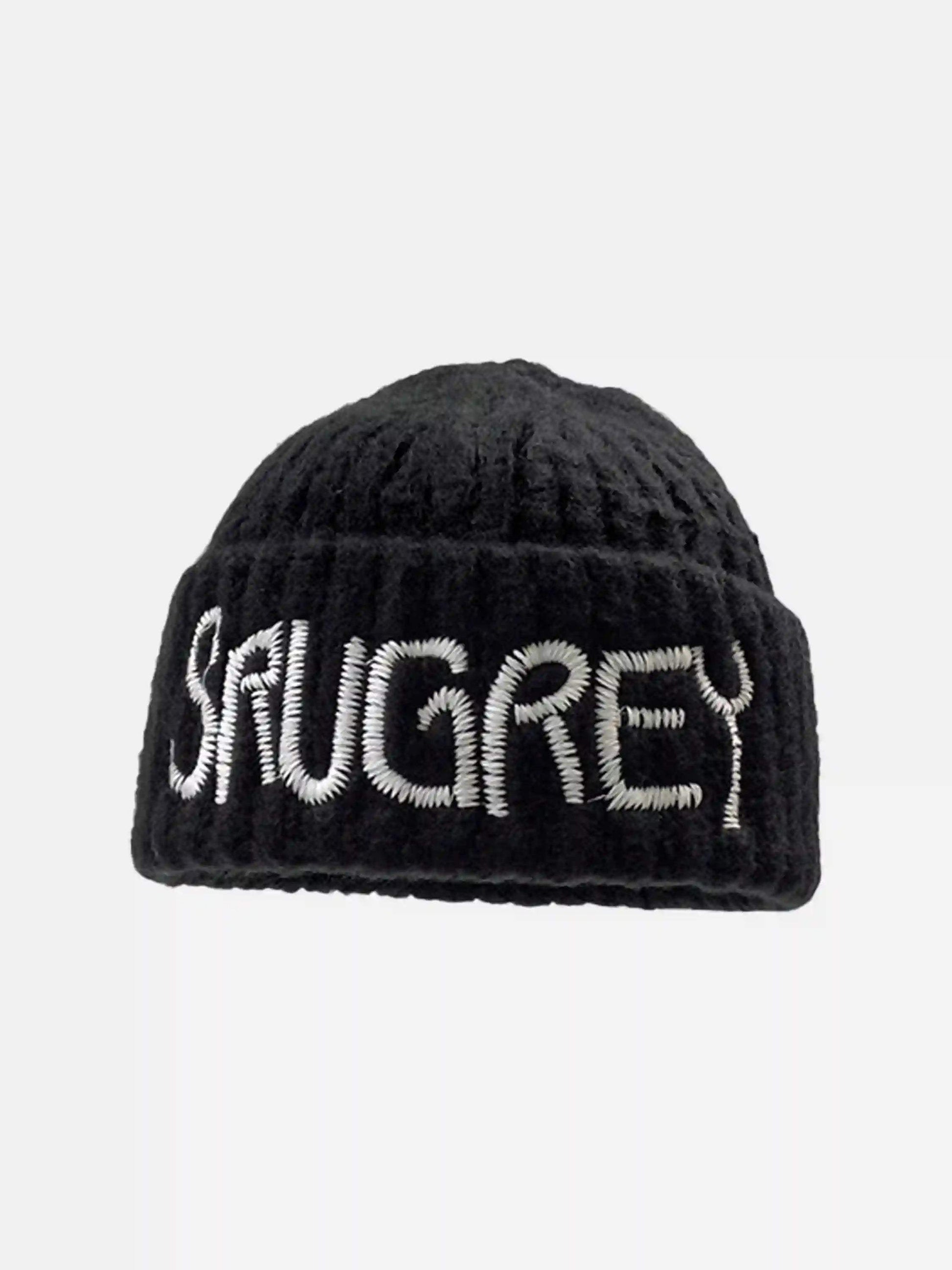 Disguisen American Style Letter Embroidered Knitted Hat