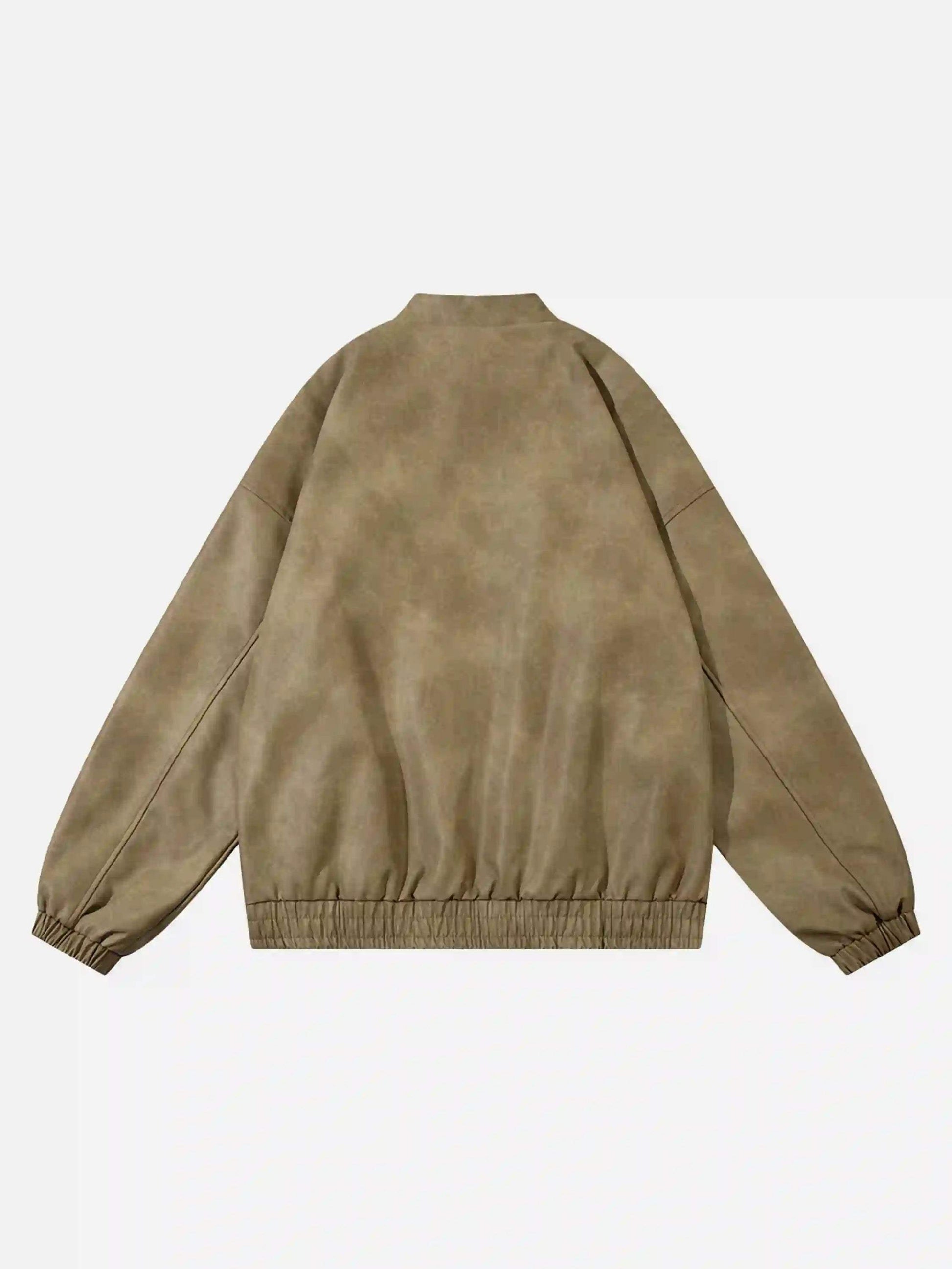 Disguisen Gothic Alphabet Patch Racing Collar Jacket