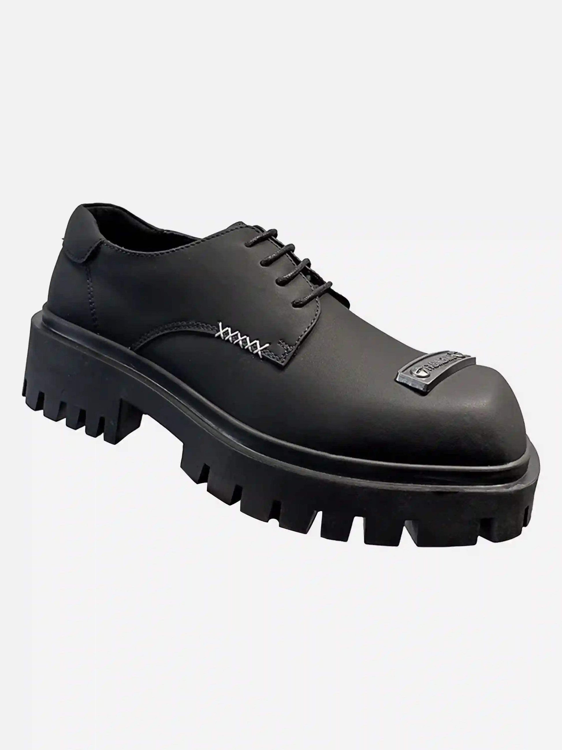 Disguisen Thick-Soled Punk Leather Derby Shoes