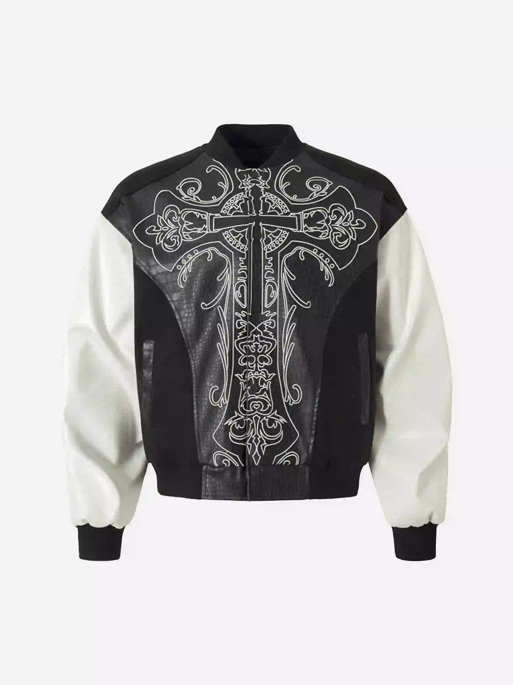 Disguisen Hip Hop Gothic Embroidered Baseball Jacket