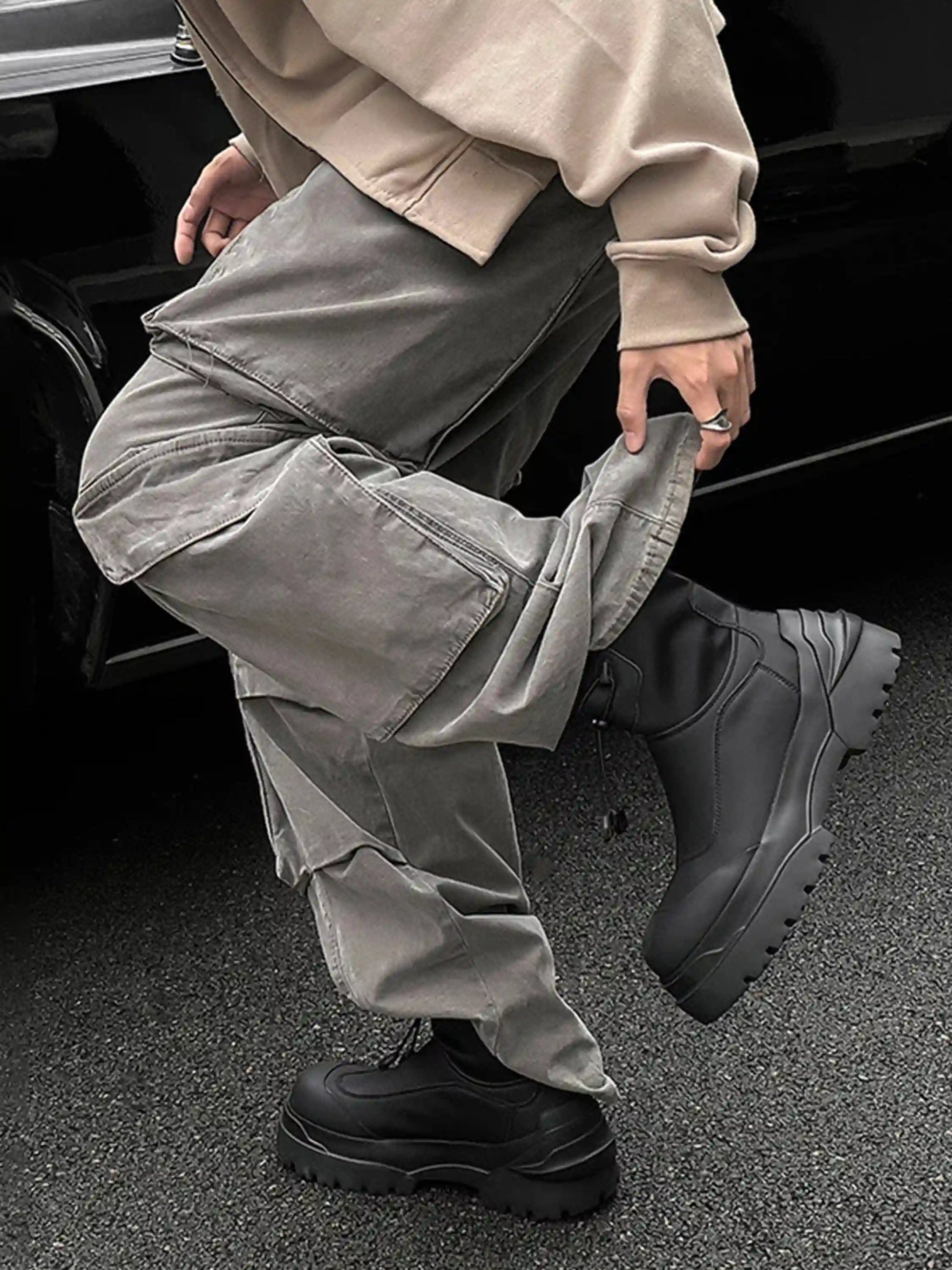 Functional Elastic High-top Chunky Boots