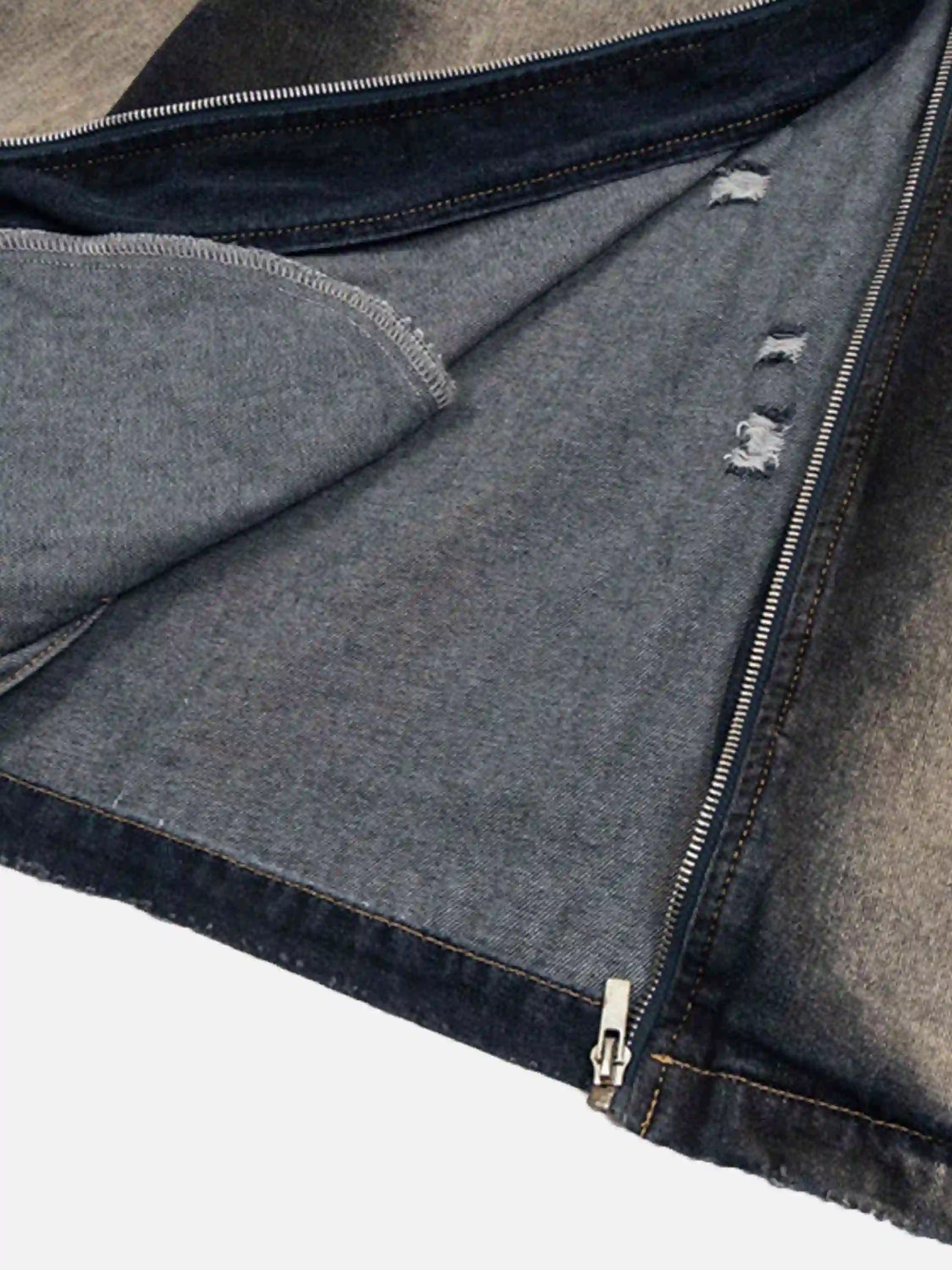 Disguisen Yellow Mud Dyeing Washed Hooded Denim Jacket