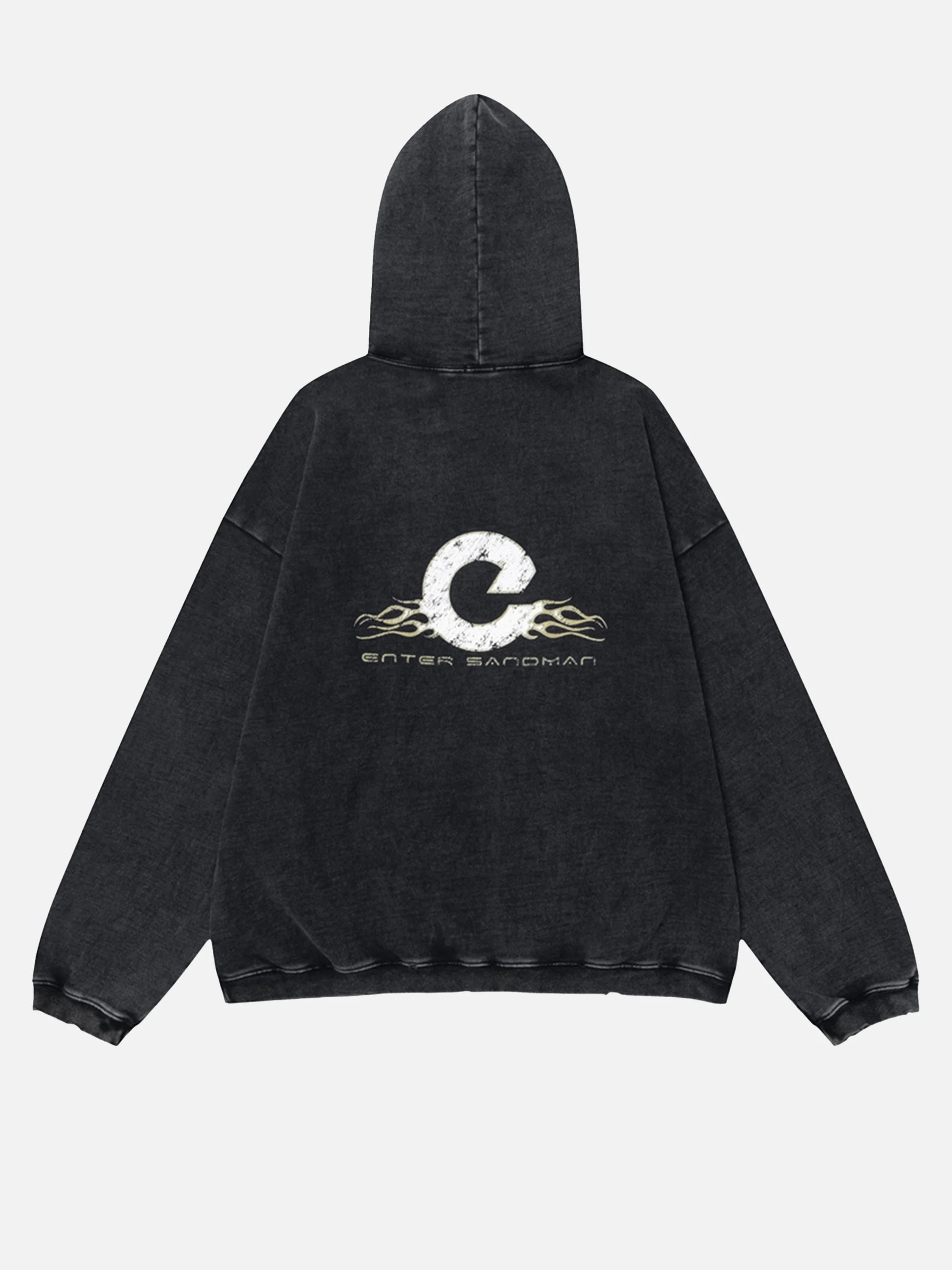 Vintage Distressed Color Oversize Hoodie
