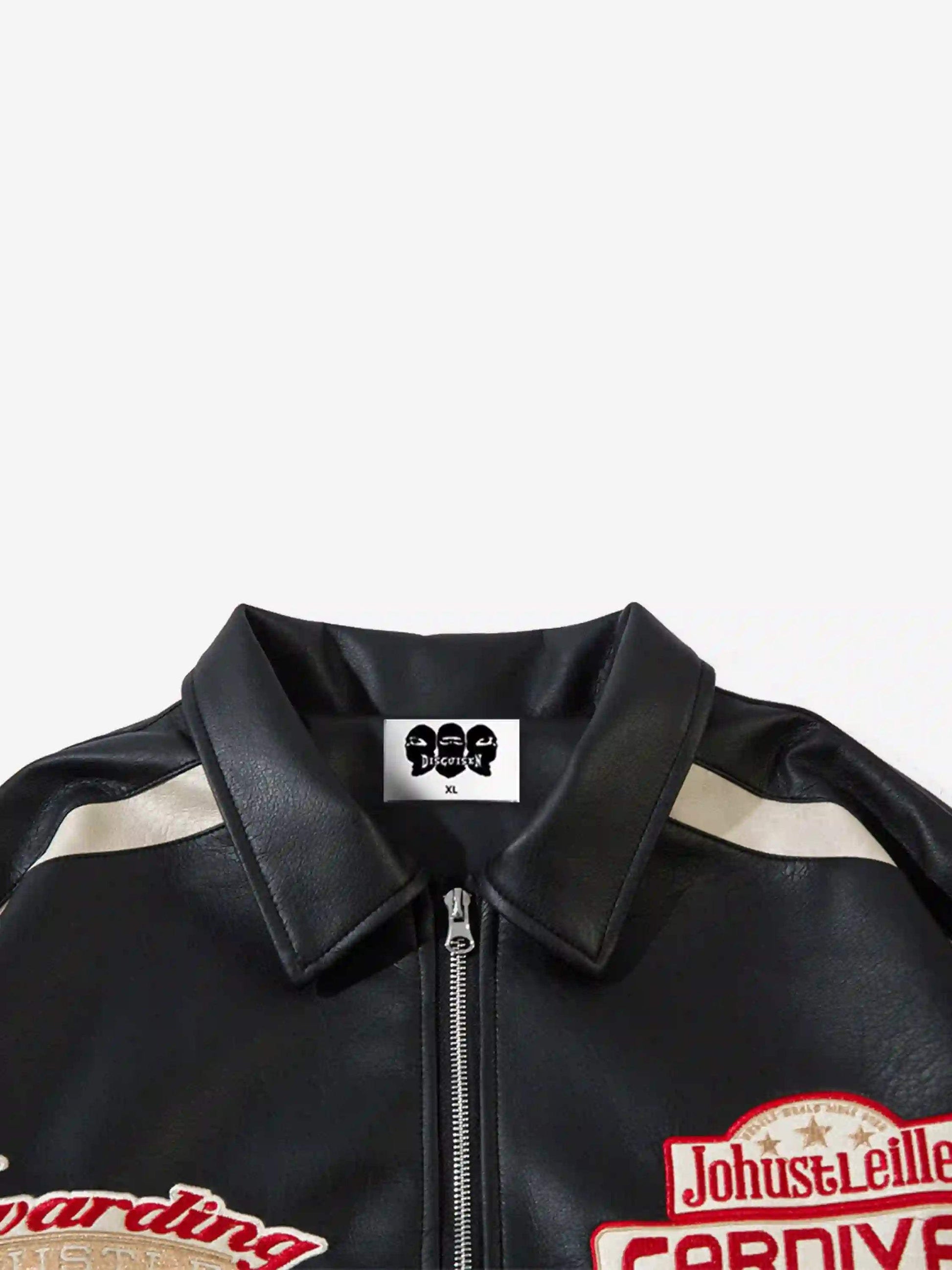Retro Patchwork Motorcycle Jacket