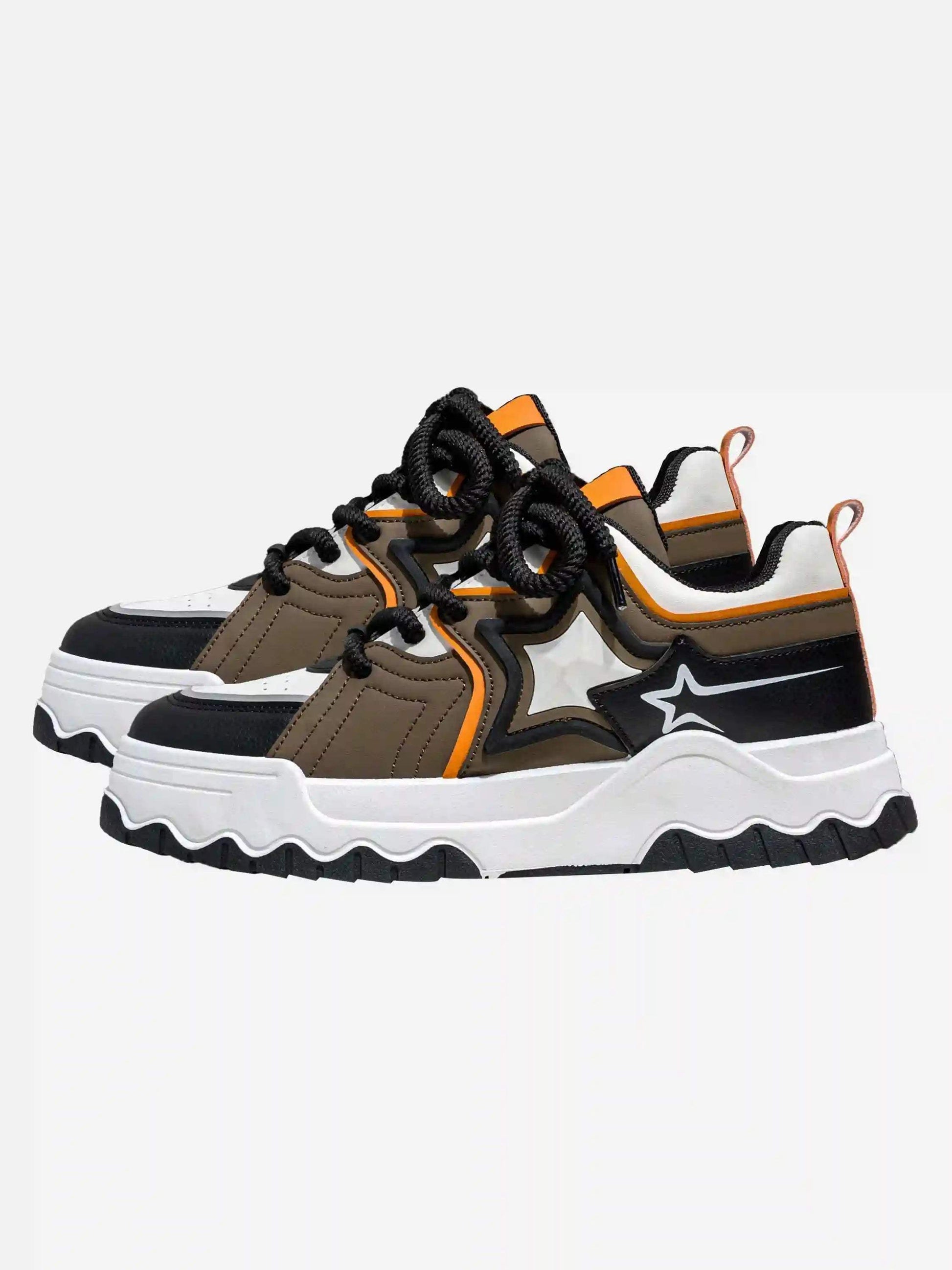 Disguisen Street Style Star Thick-Soled Sneakers