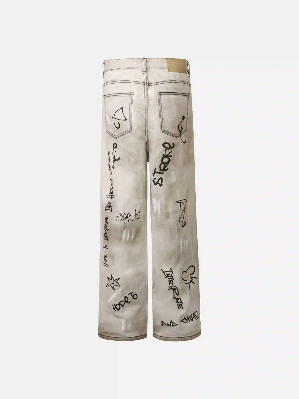 Disguisen Hip-Hop Graffiti Distressed Jeans