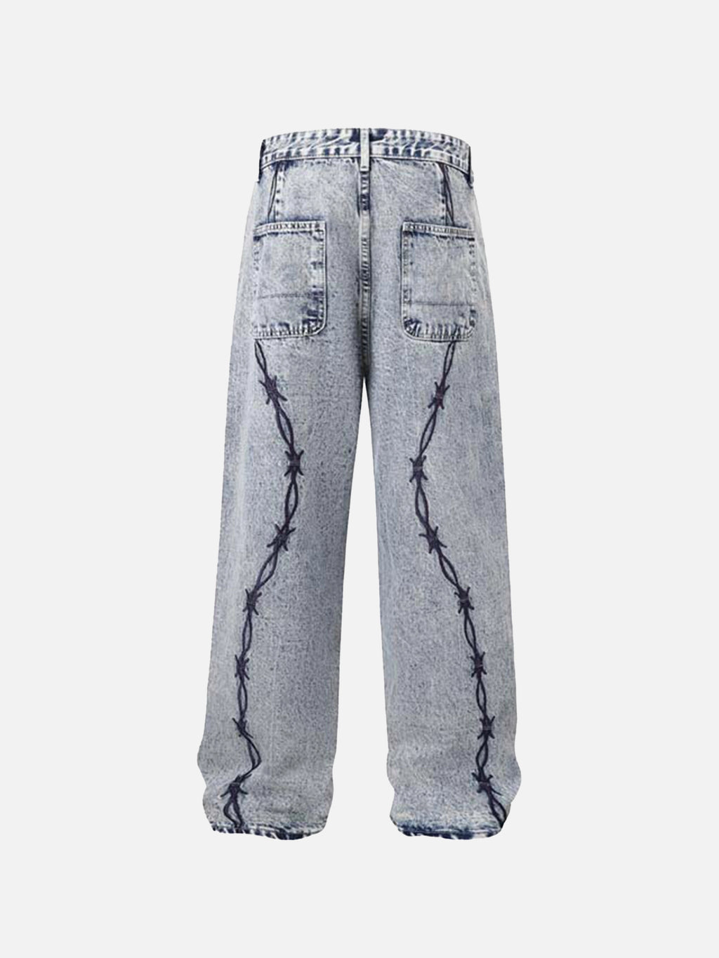 Thorn Chain Embroidered Jeans