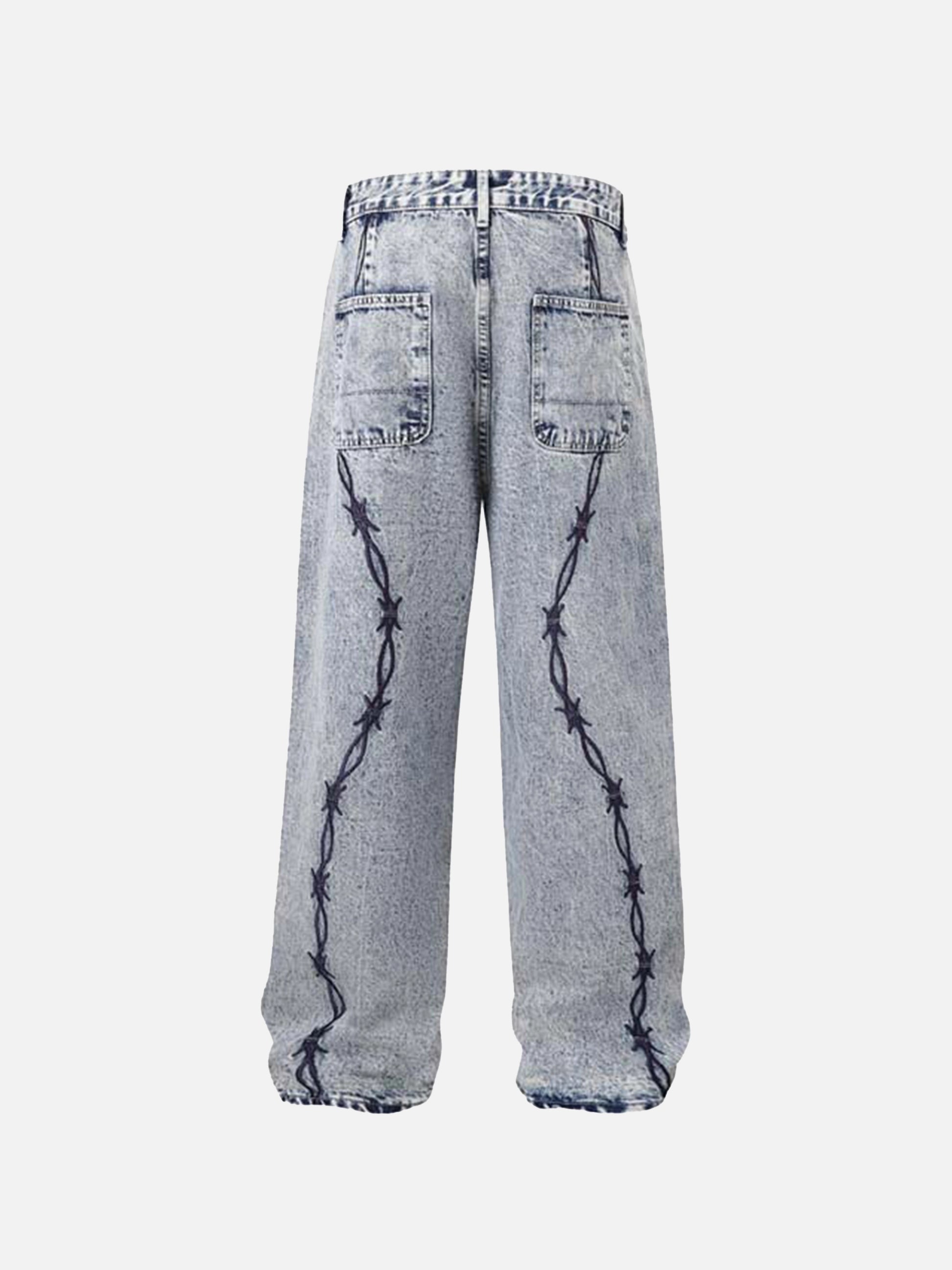 Thorn Chain Embroidered Jeans