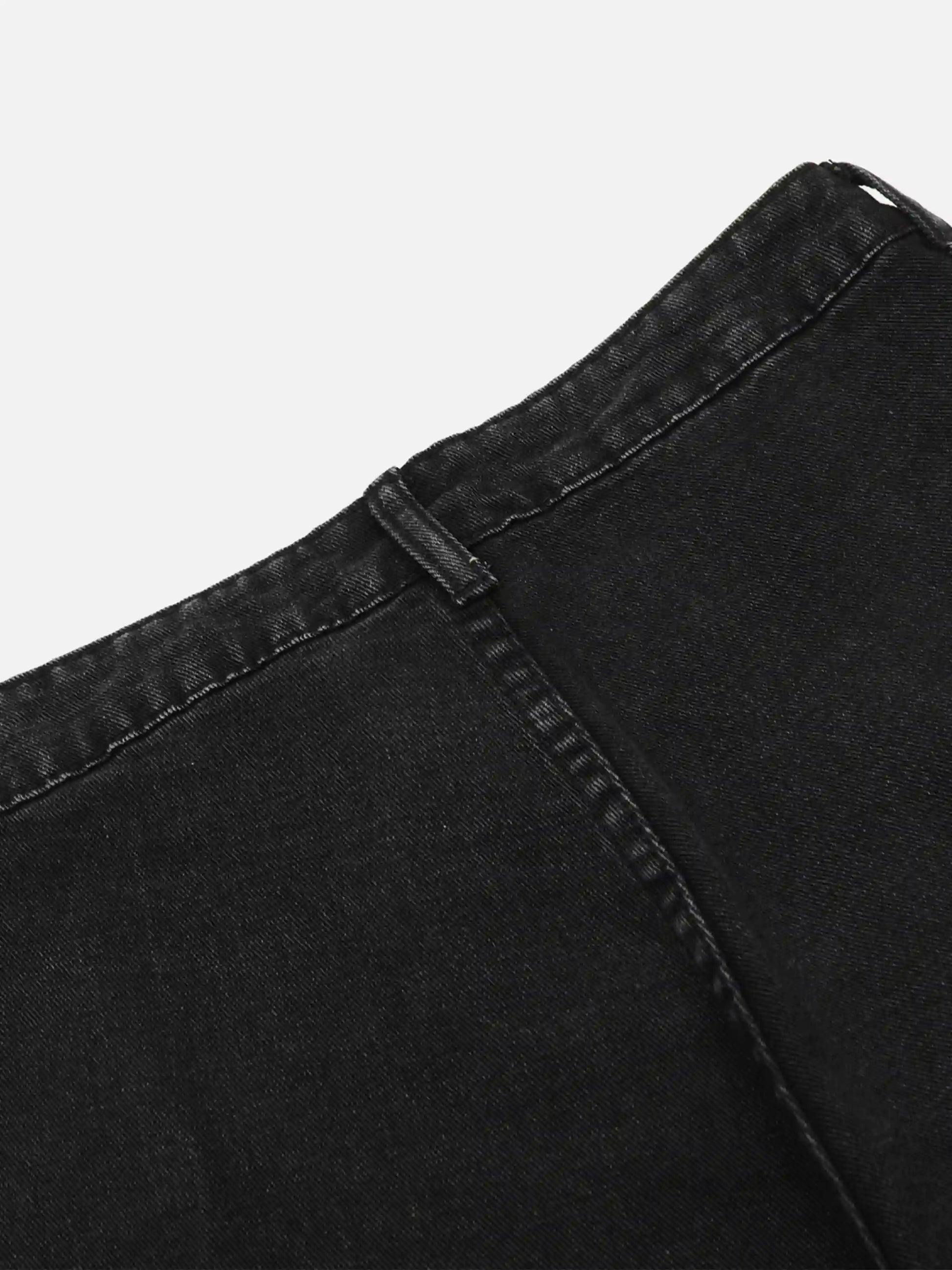 Chain Design Big Pockets Cargo Jeans