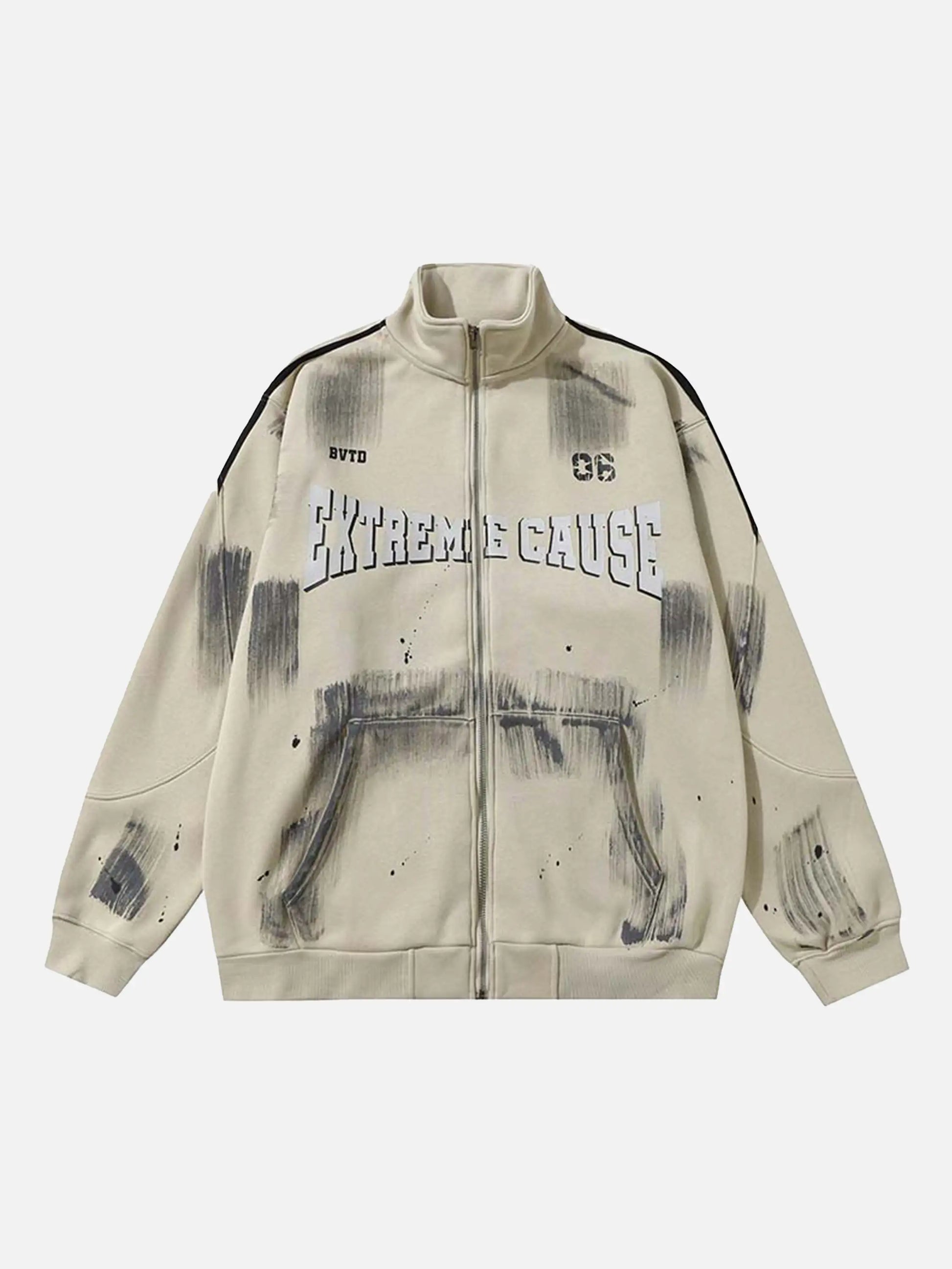 Graffiti Dot Pattern Print Jacket