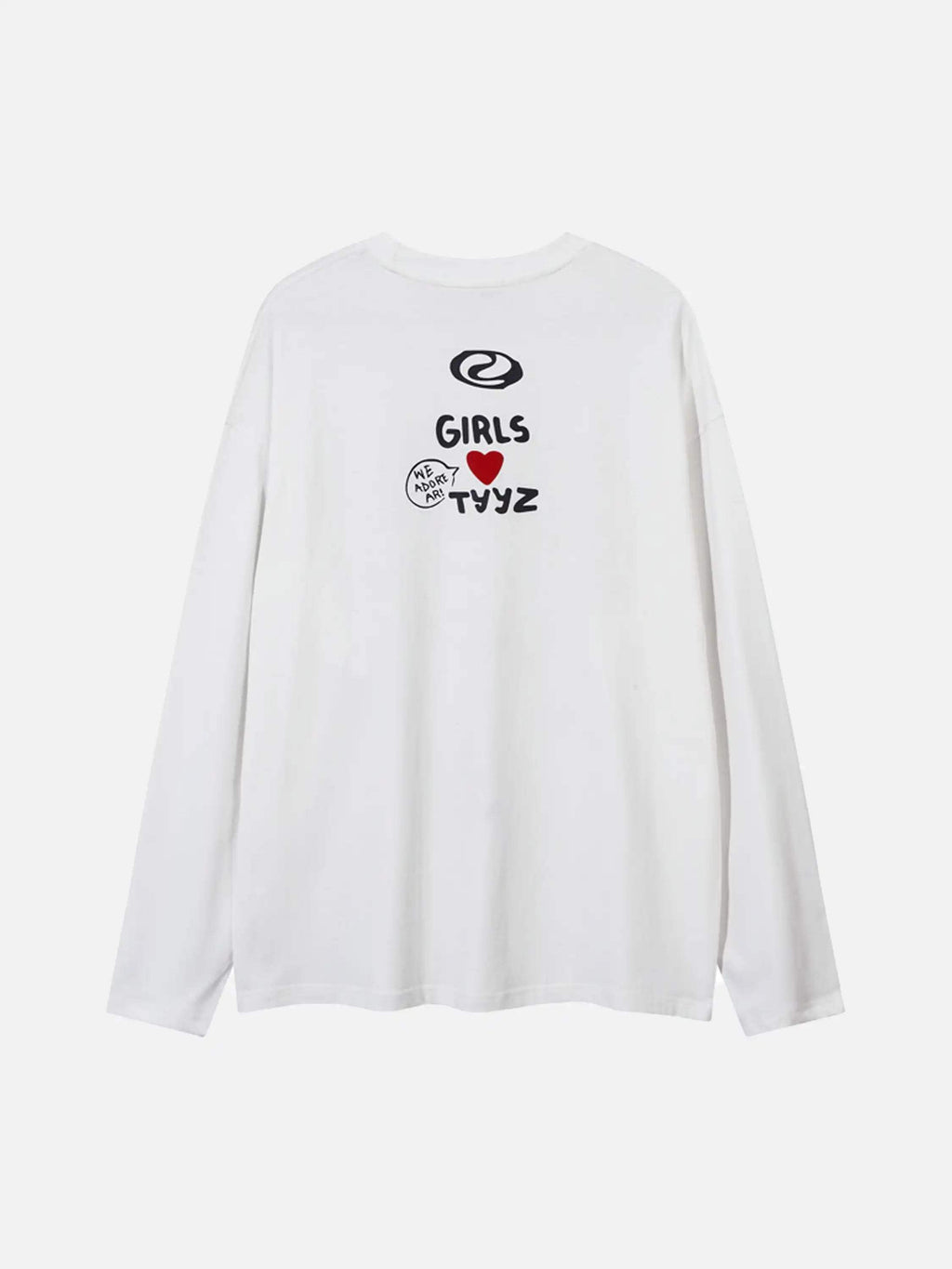 Disguisen Street Fun Letter Graffiti Long Sleeve T-Shirt