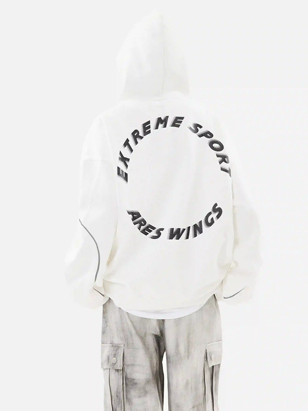 Disguisen Letter Print Line Design Hoodie