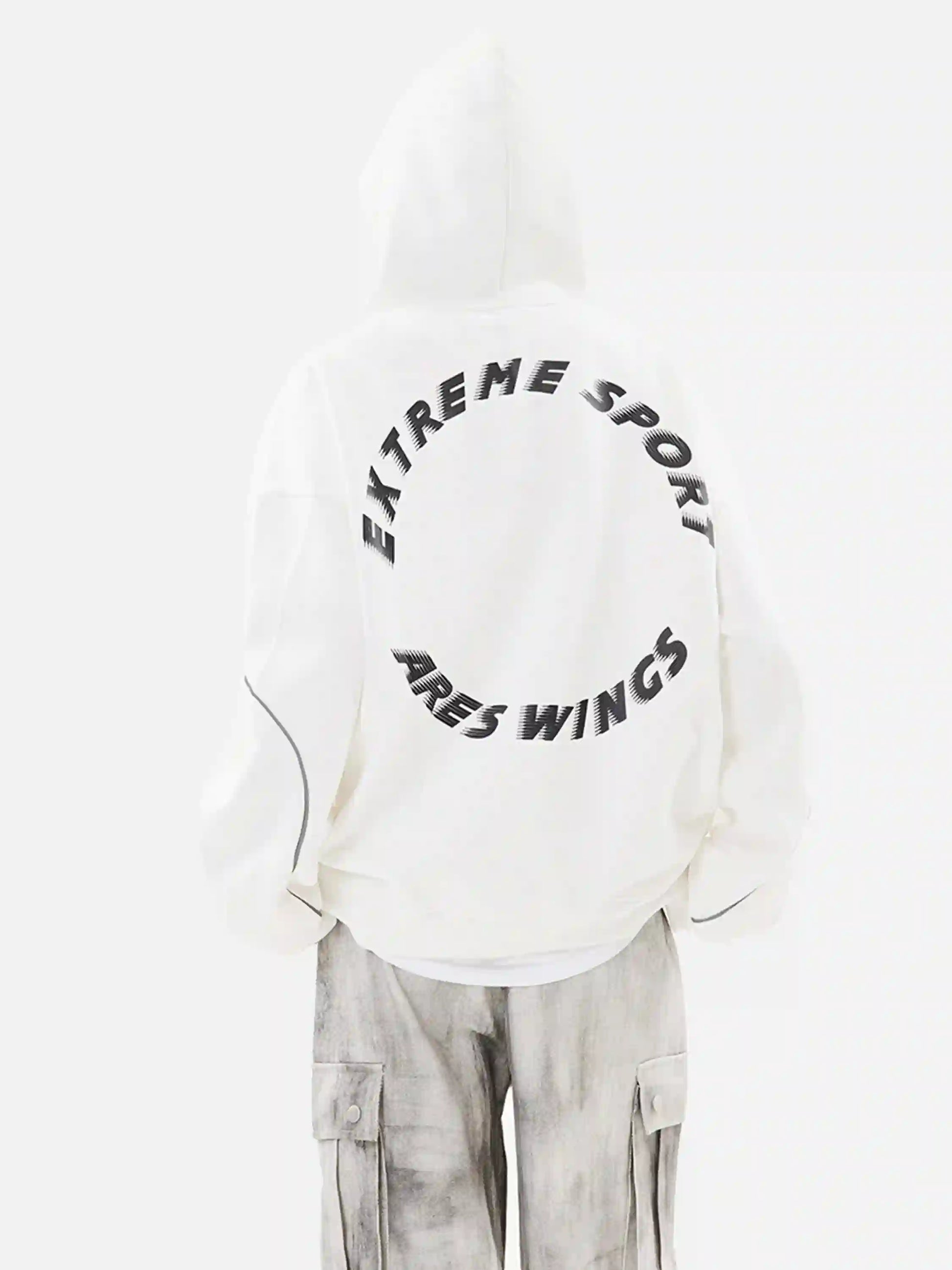 Disguisen Letter Print Line Design Hoodie