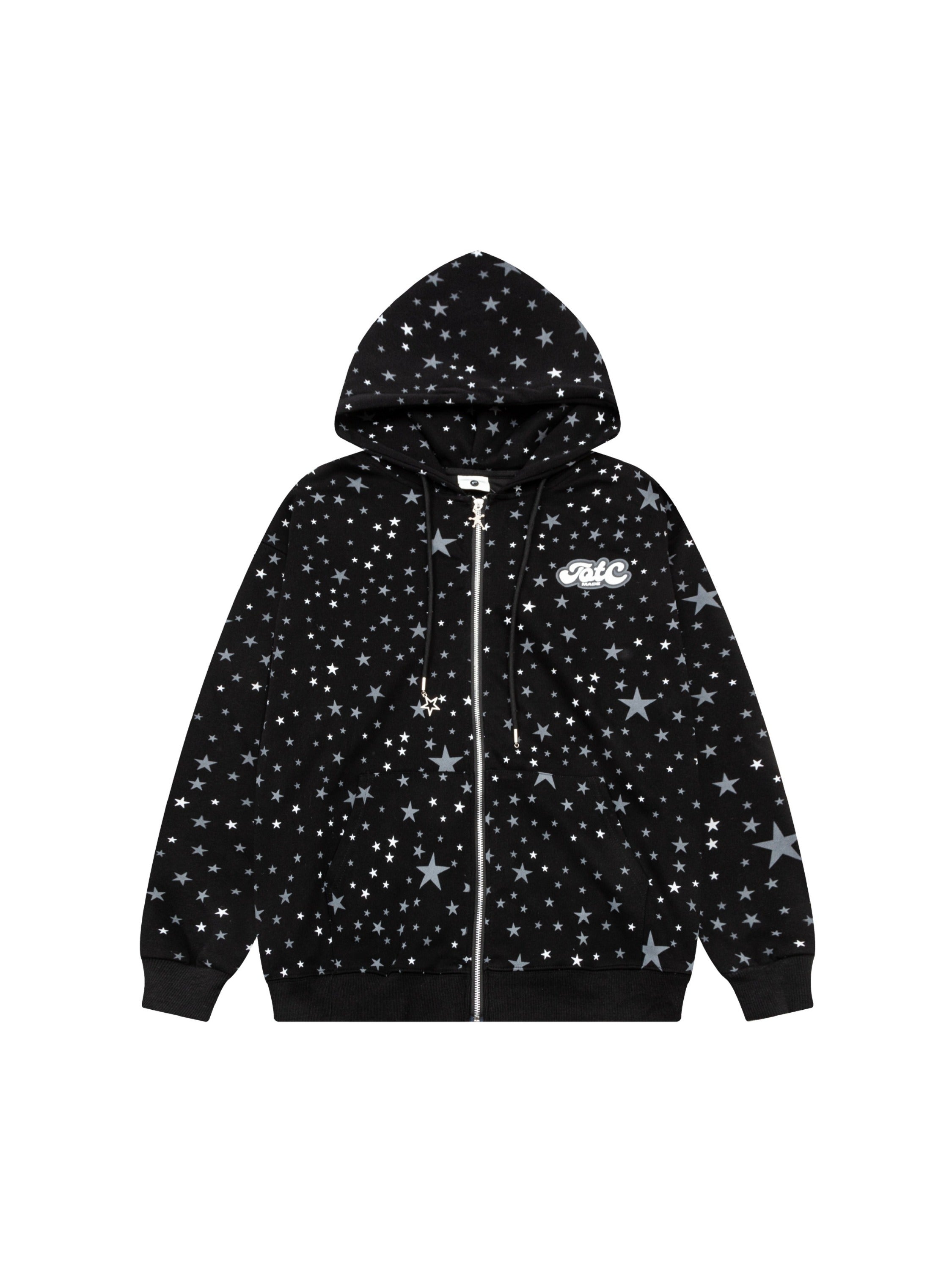 Stars Full Print Zip-Up Hoodie