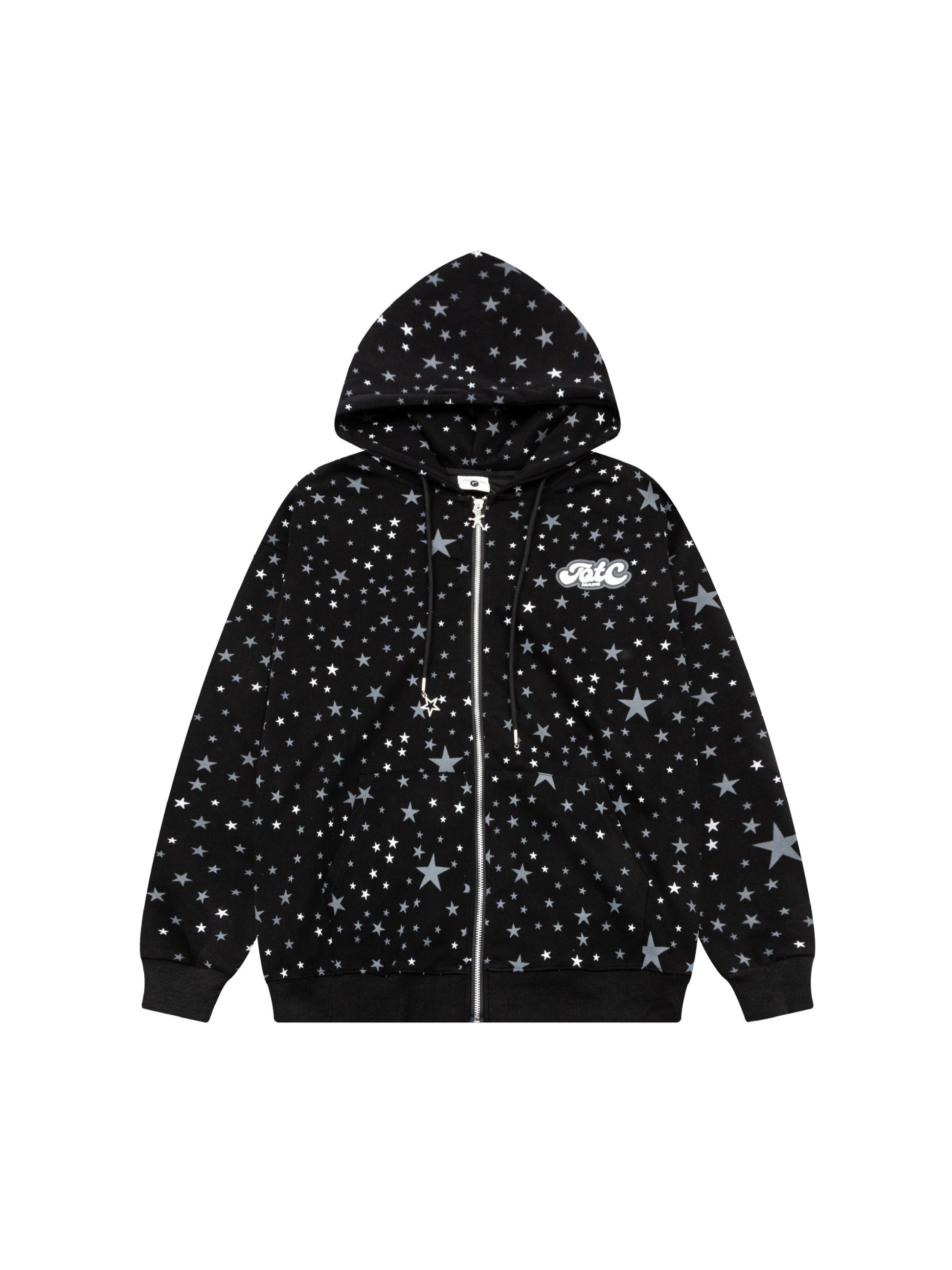 Stars Full Print Zip-Up Hoodie