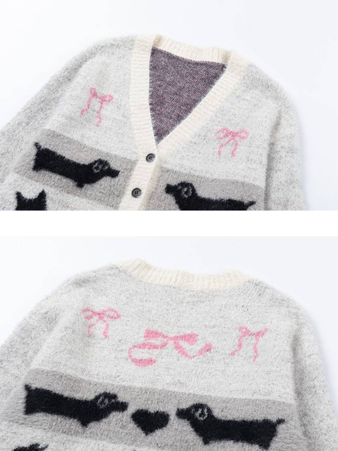 Vintage Stripes Collision Color Thickened Cardigan