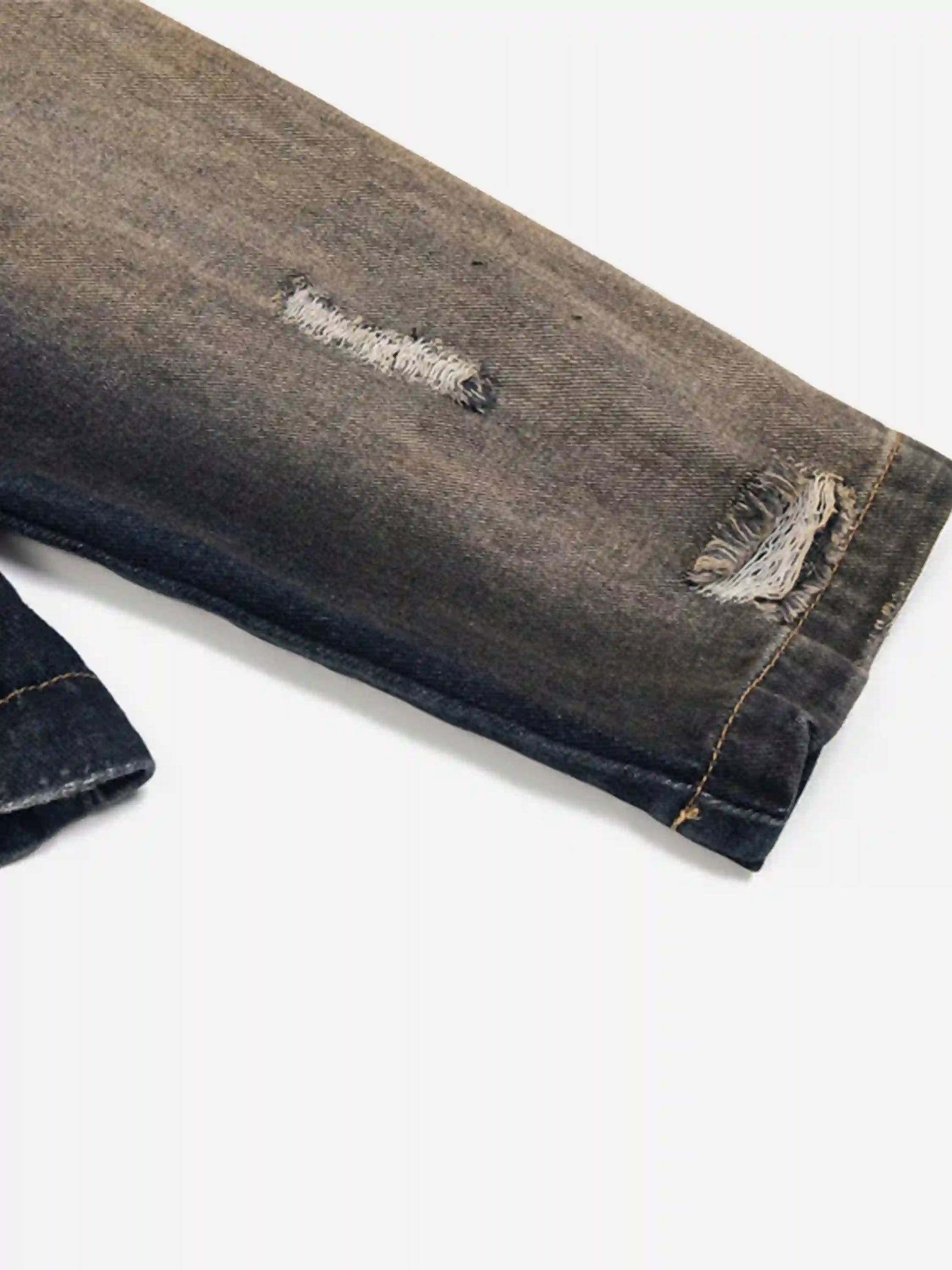 Disguisen Yellow Mud Dyeing Washed Hooded Denim Jacket