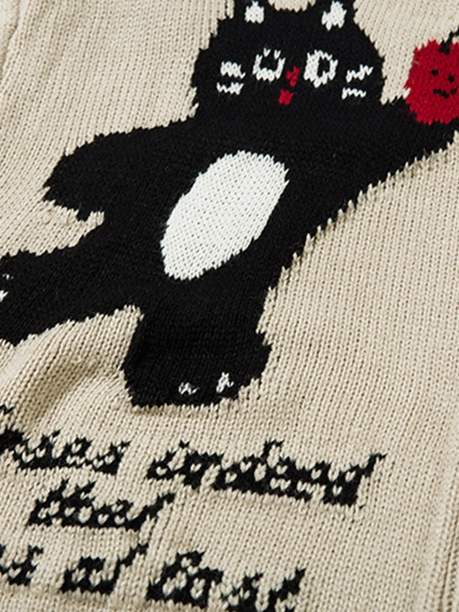 Cartoon Pets Knitted Cardigan