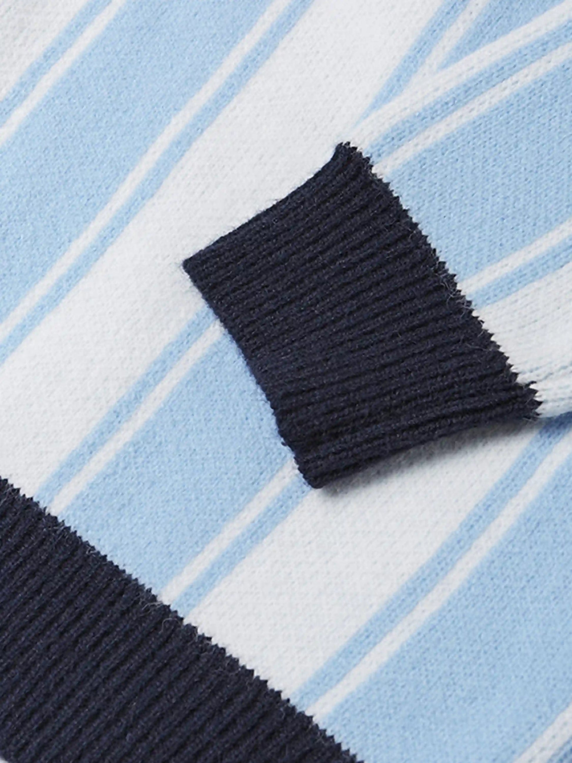 Disguisen Vertical Contrast Pattern Jacquard Sweater