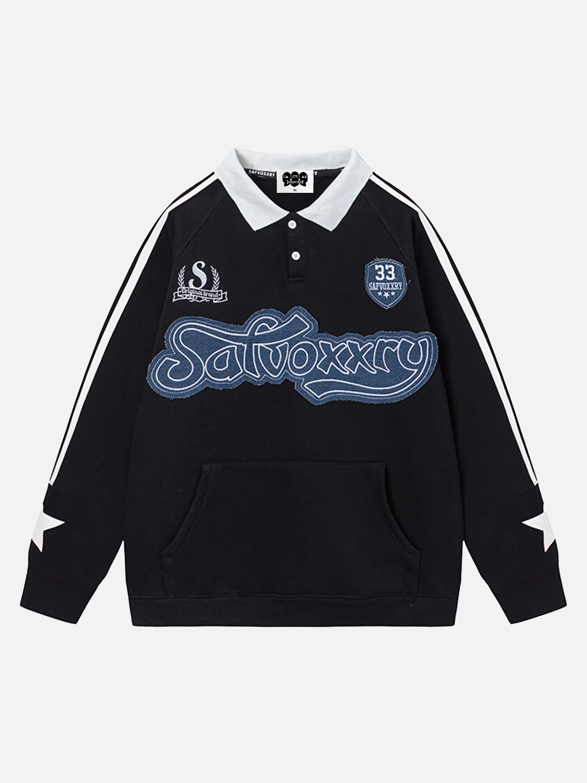 Patchwork Embroidered Thickened Sweatshirt