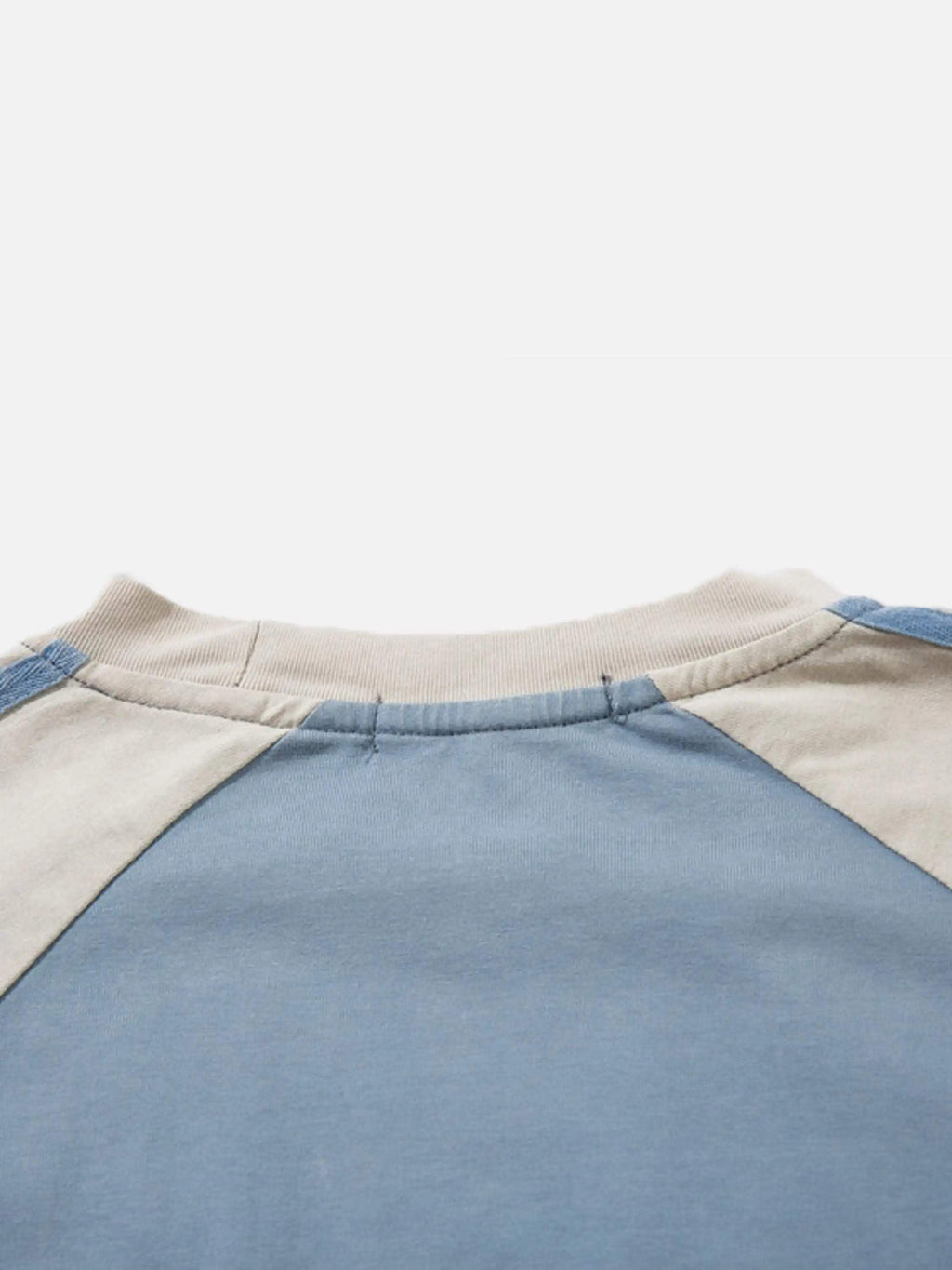 Disguisen Contrast Color Raglan Hip-Hop Long-Sleeved T-Shirt