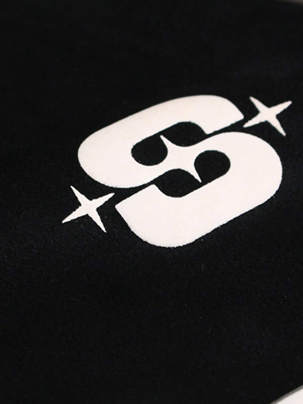 Disguisen Hip-Hop Patchwork Suede Long Sleeves
