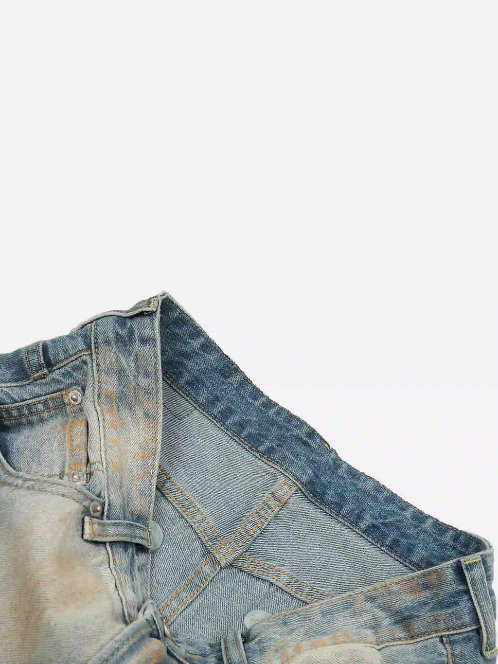 Disguisen Street Distressed Industrial Style Straight Jeans