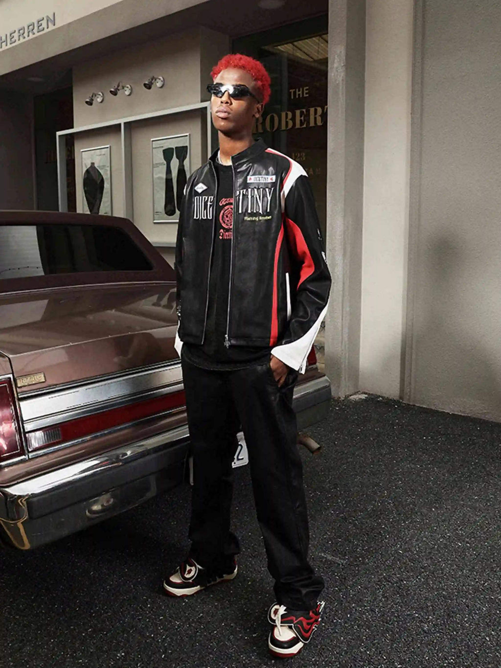 Disguisen American Hip-Hop Motorcycle Coach Jacket