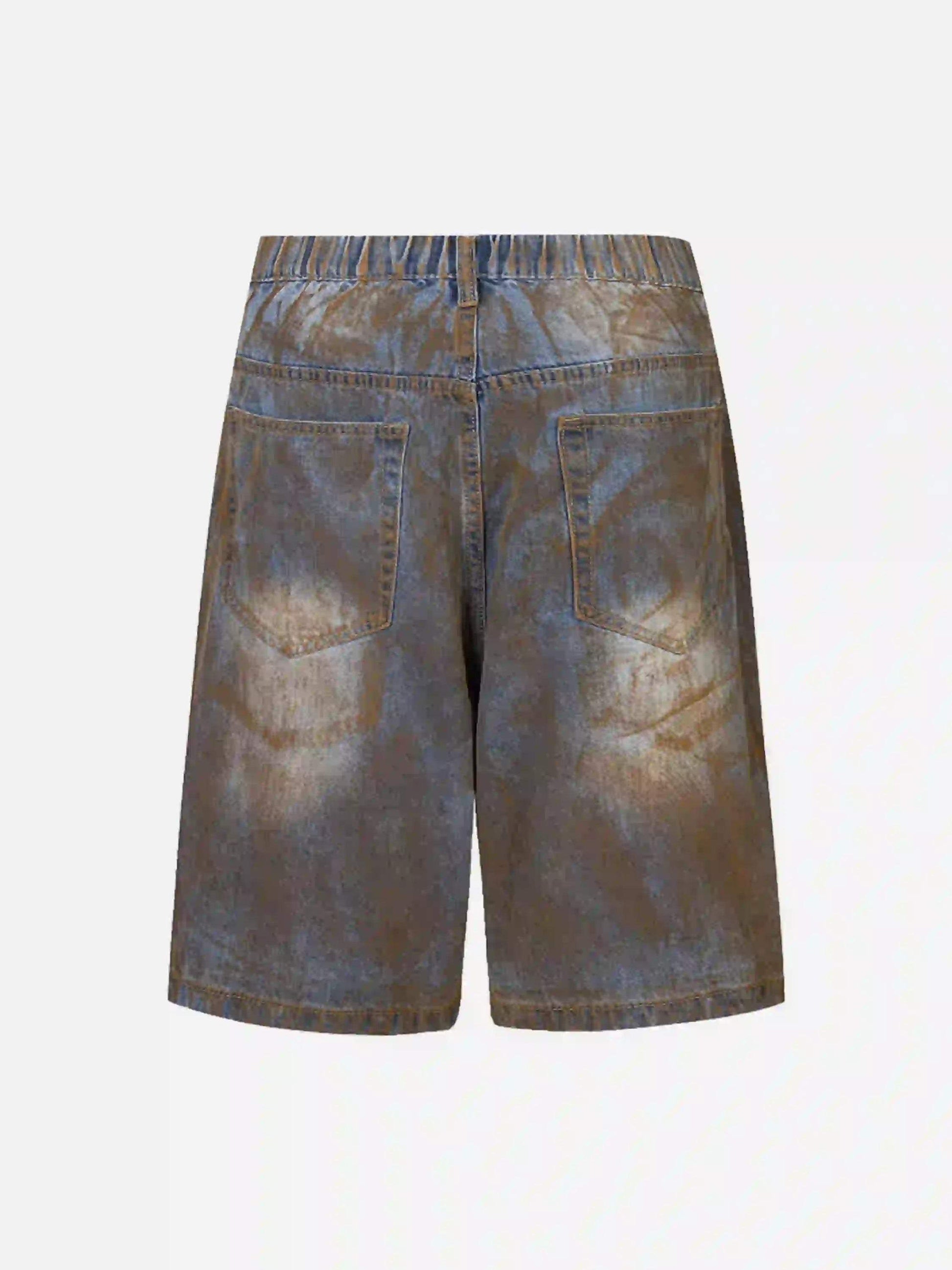 Disguisen American Style Wasteland Style Wide-Leg Denim Jorts