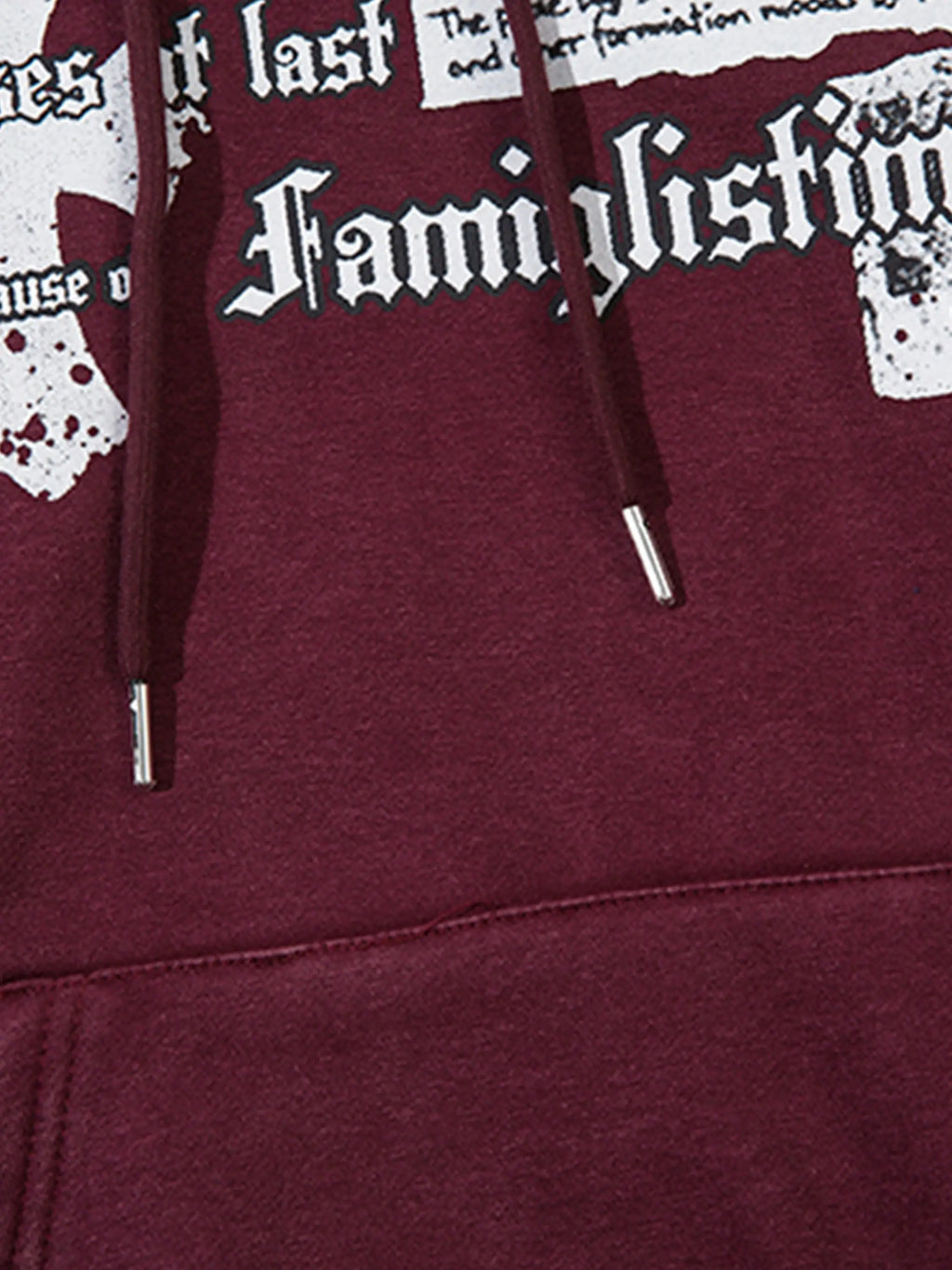 Vintage Cross Print Washed Hoodie