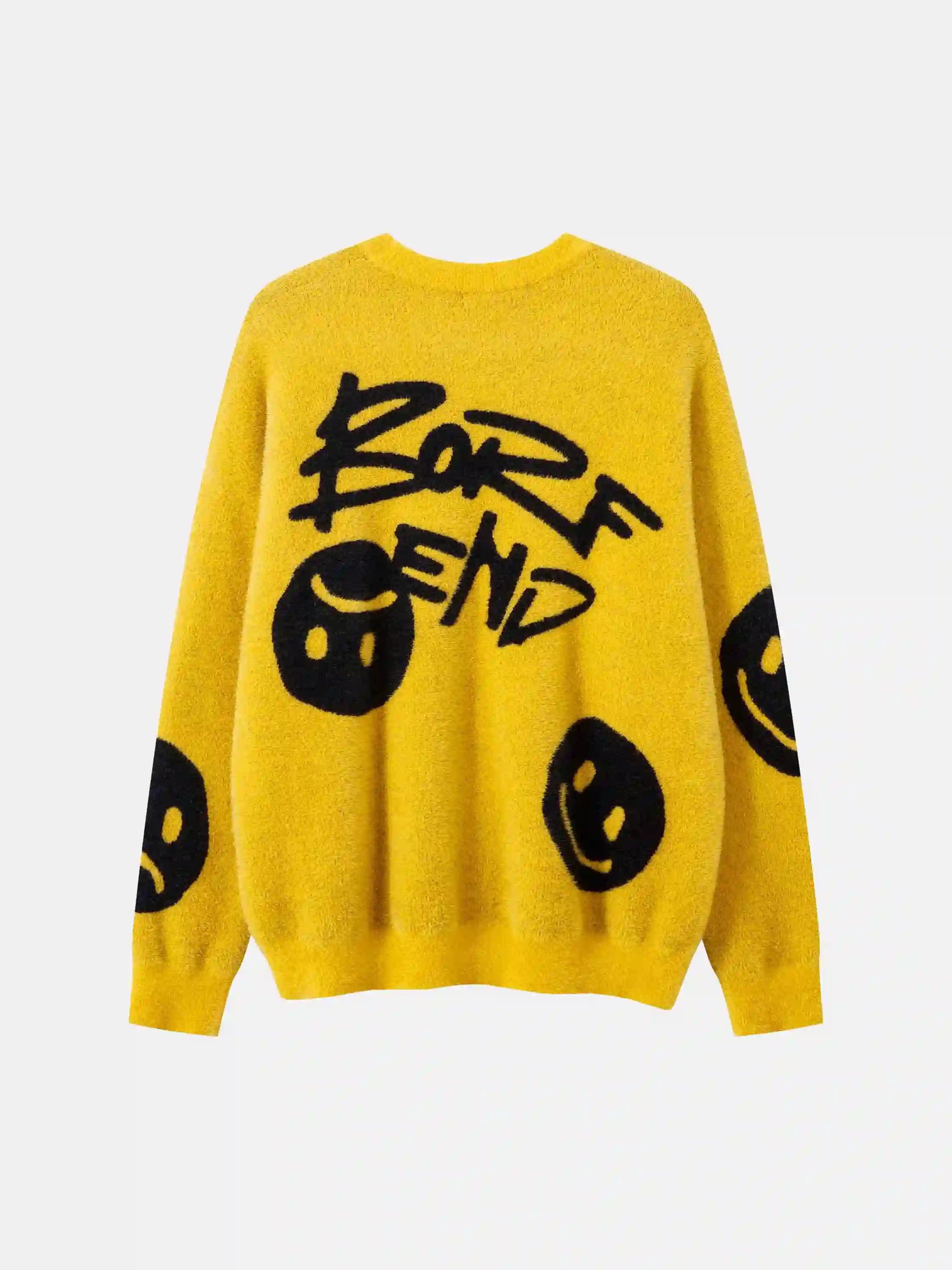 Disguisen Vintage Contrasting Smiley Face Sweater