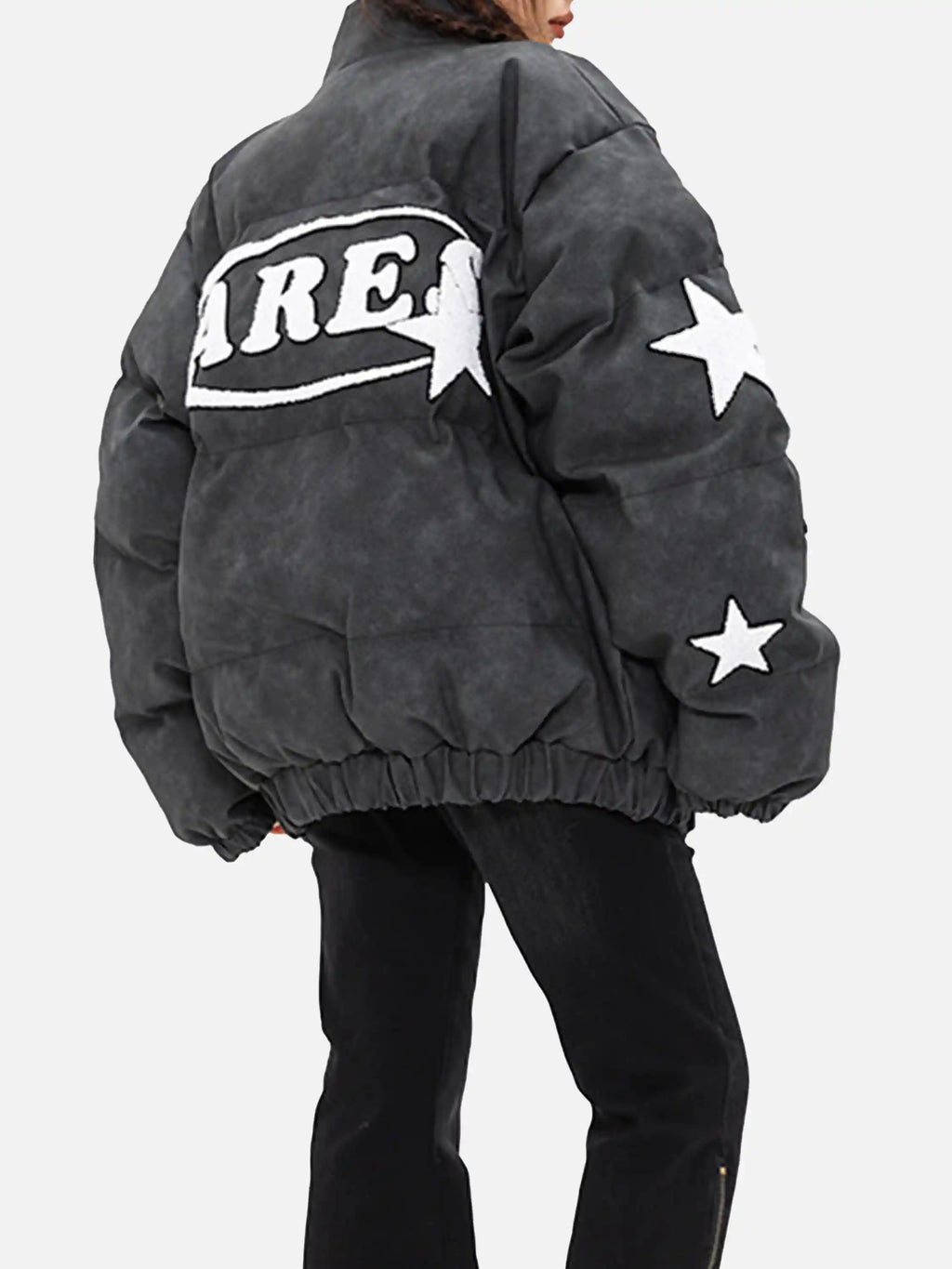 Disguisen American Hip-Hop Towel Embroidered Star Coat