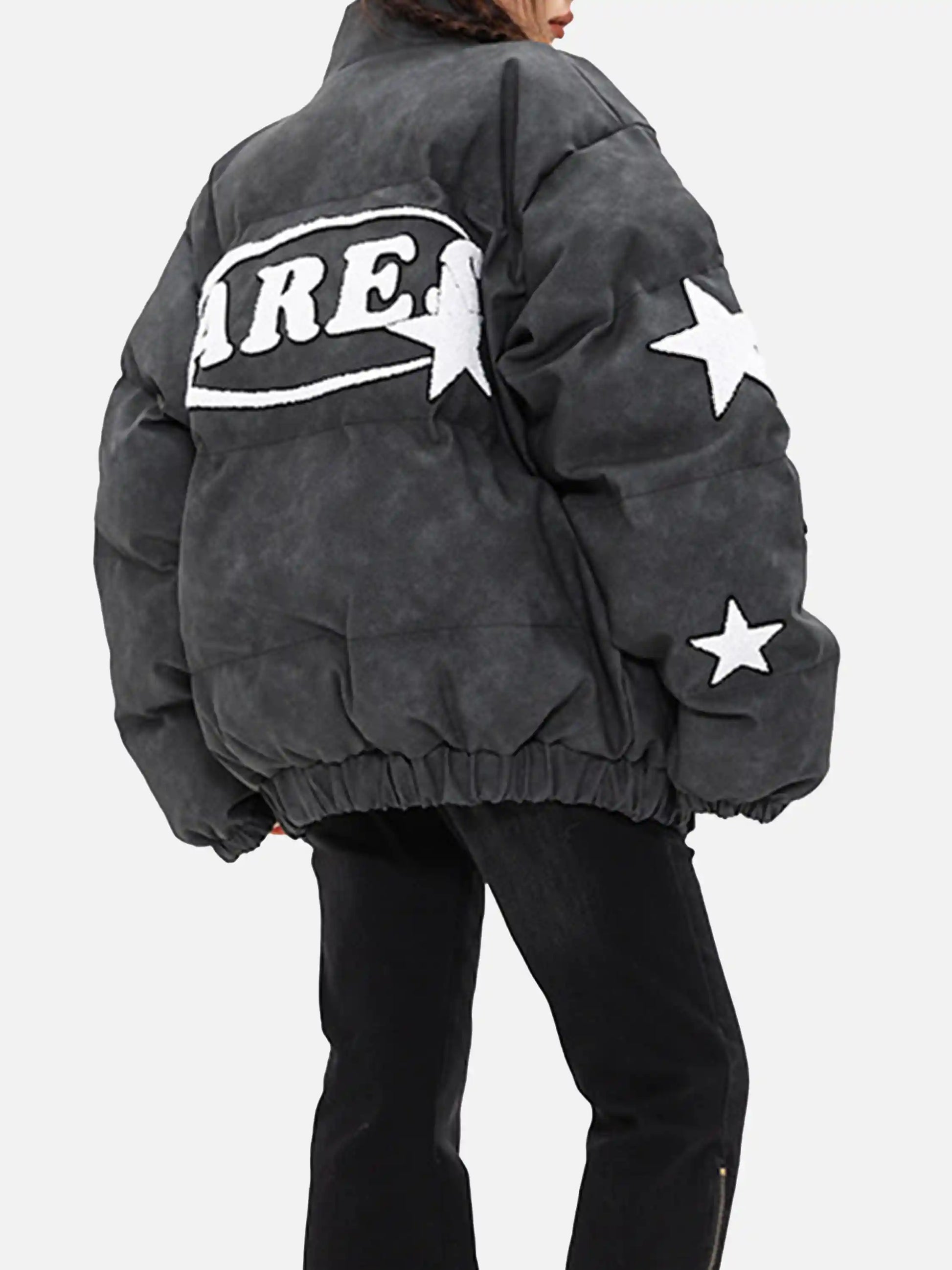 Disguisen American Hip-Hop Towel Embroidered Star Coat