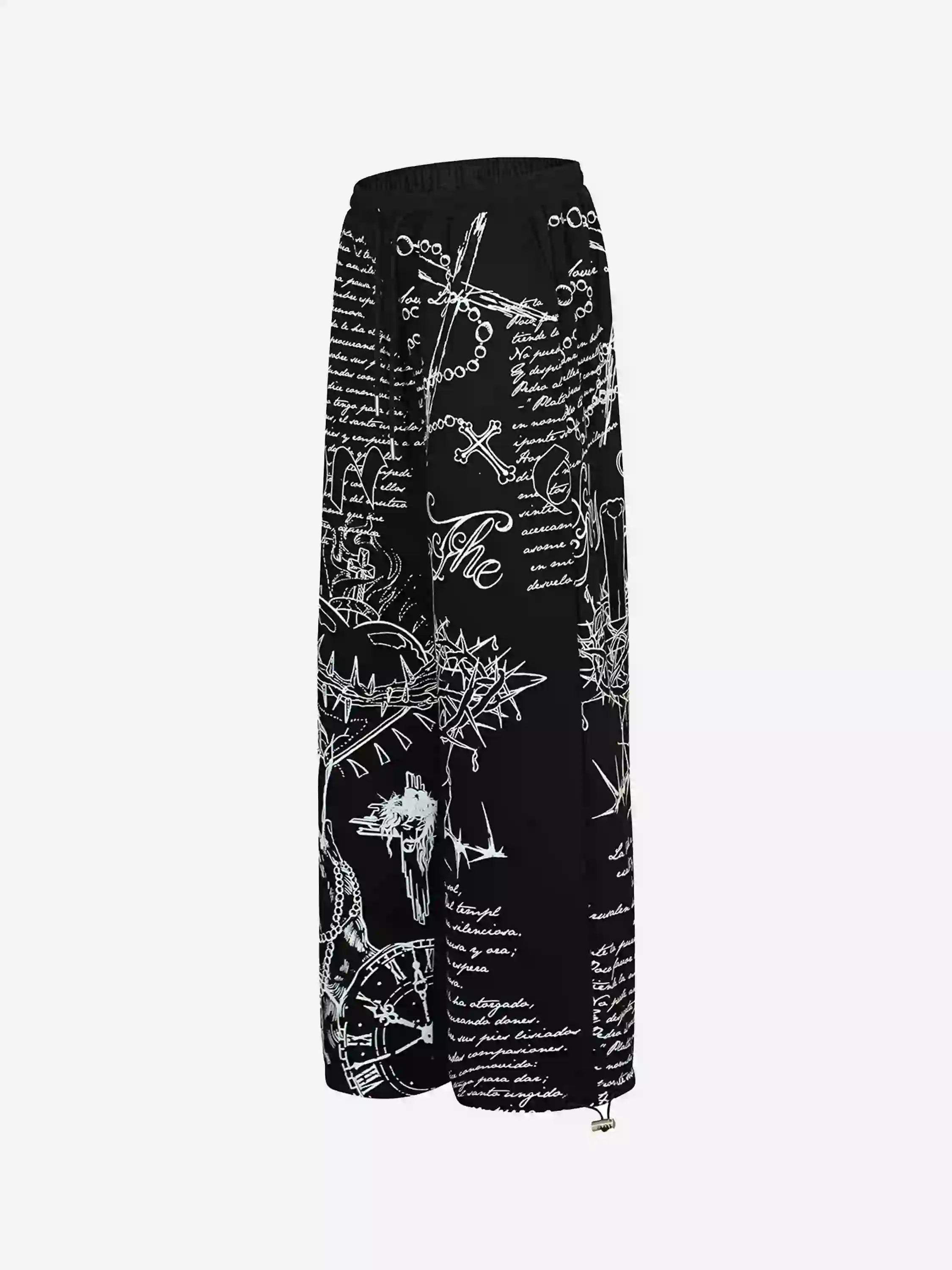 Disguisen Hip-Hop Street Print Casual Pants