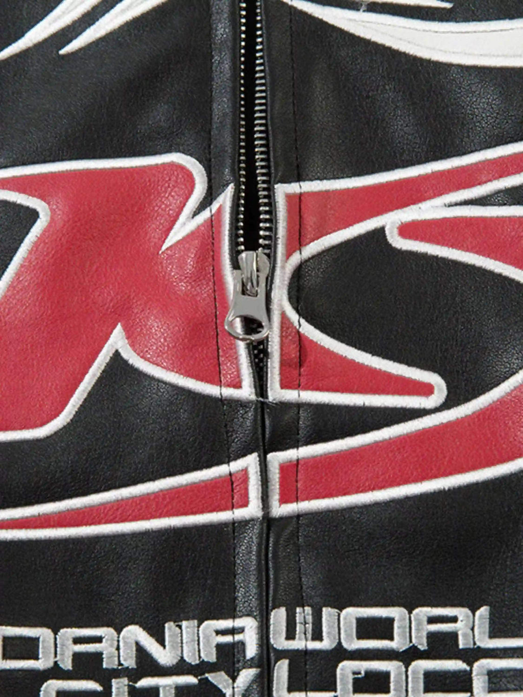Disguisen Gothic Alphabet Patch Racing Collar Jacket