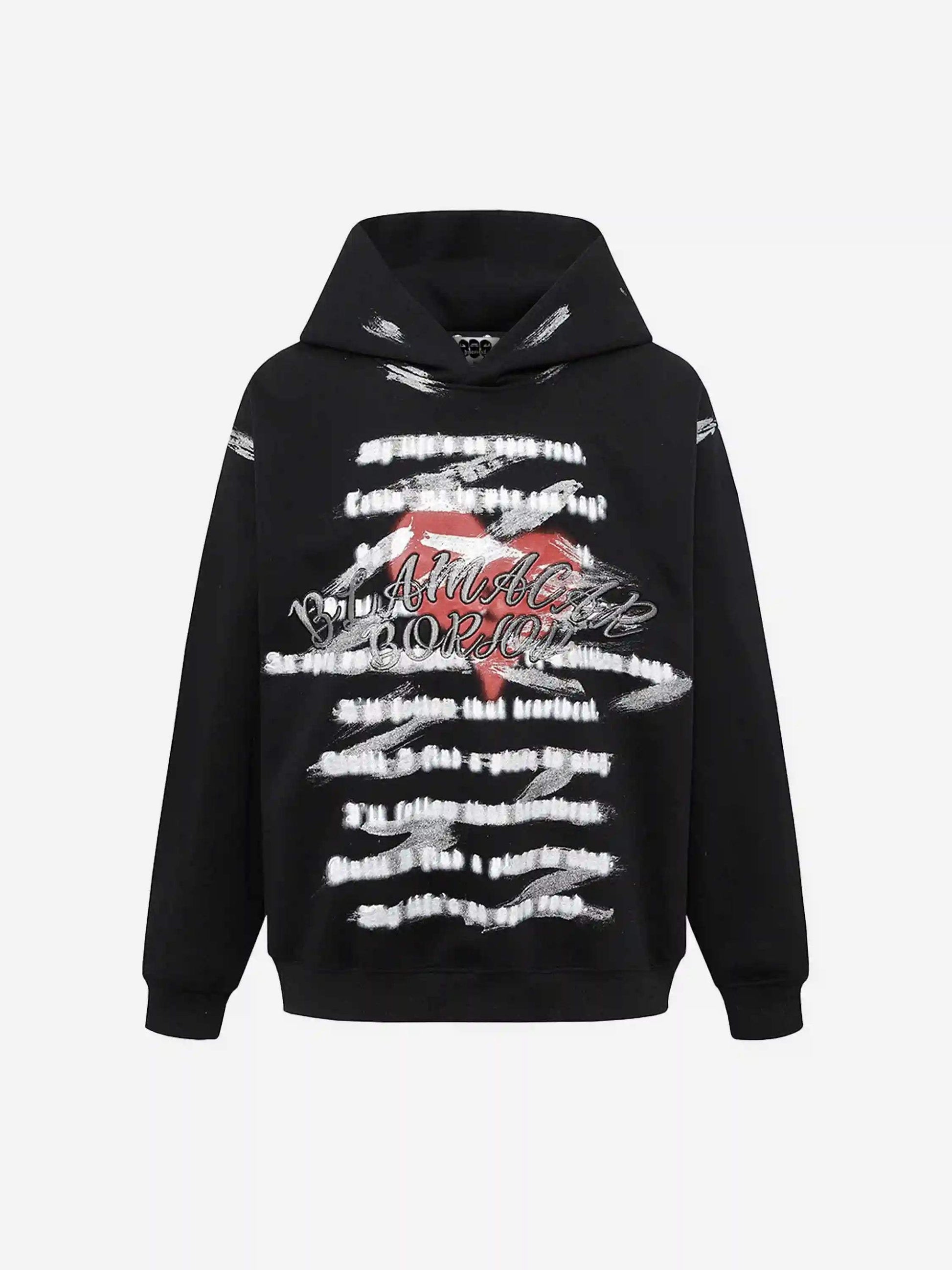 Disguisen High Street Heart Graffiti Print Hoodie