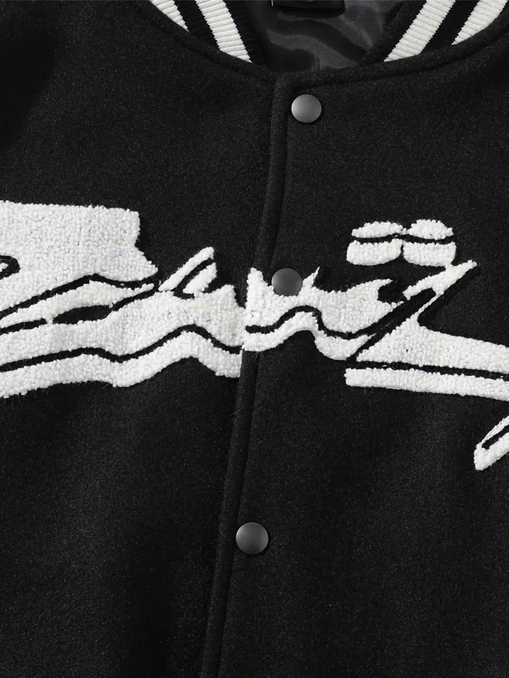 Disguisen Flocking Embroidery Baseball Jacket