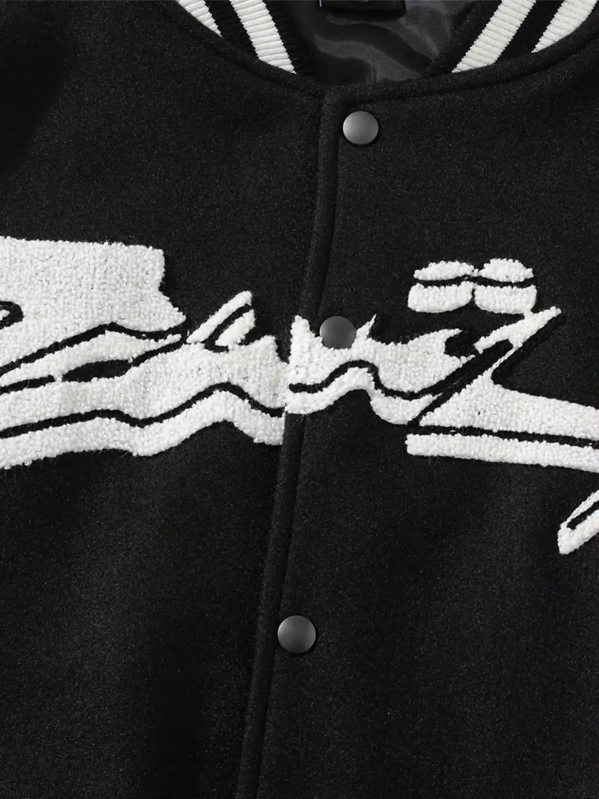 Disguisen Flocking Embroidery Baseball Jacket