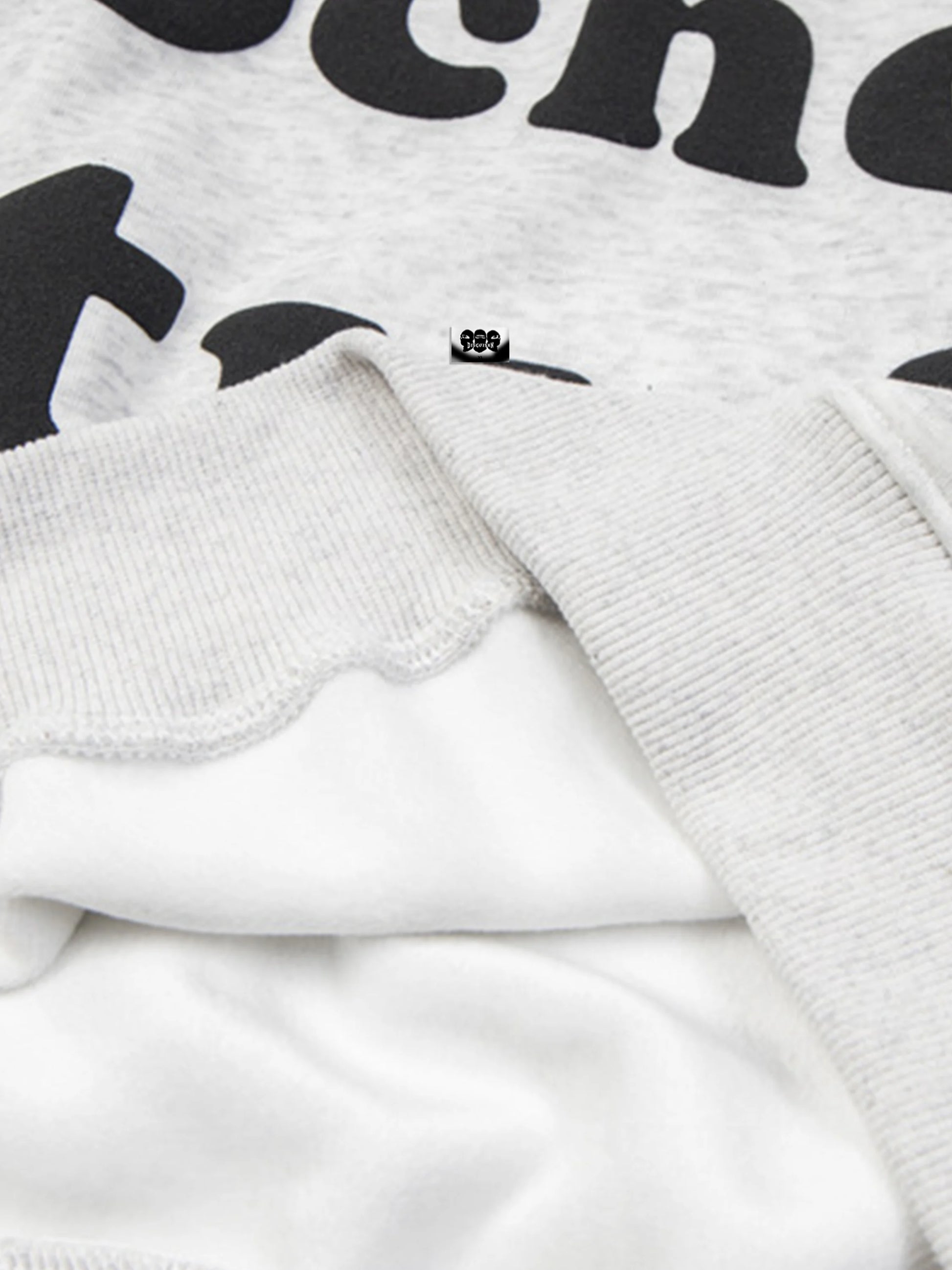Letter Printed Fleece Hoodie
