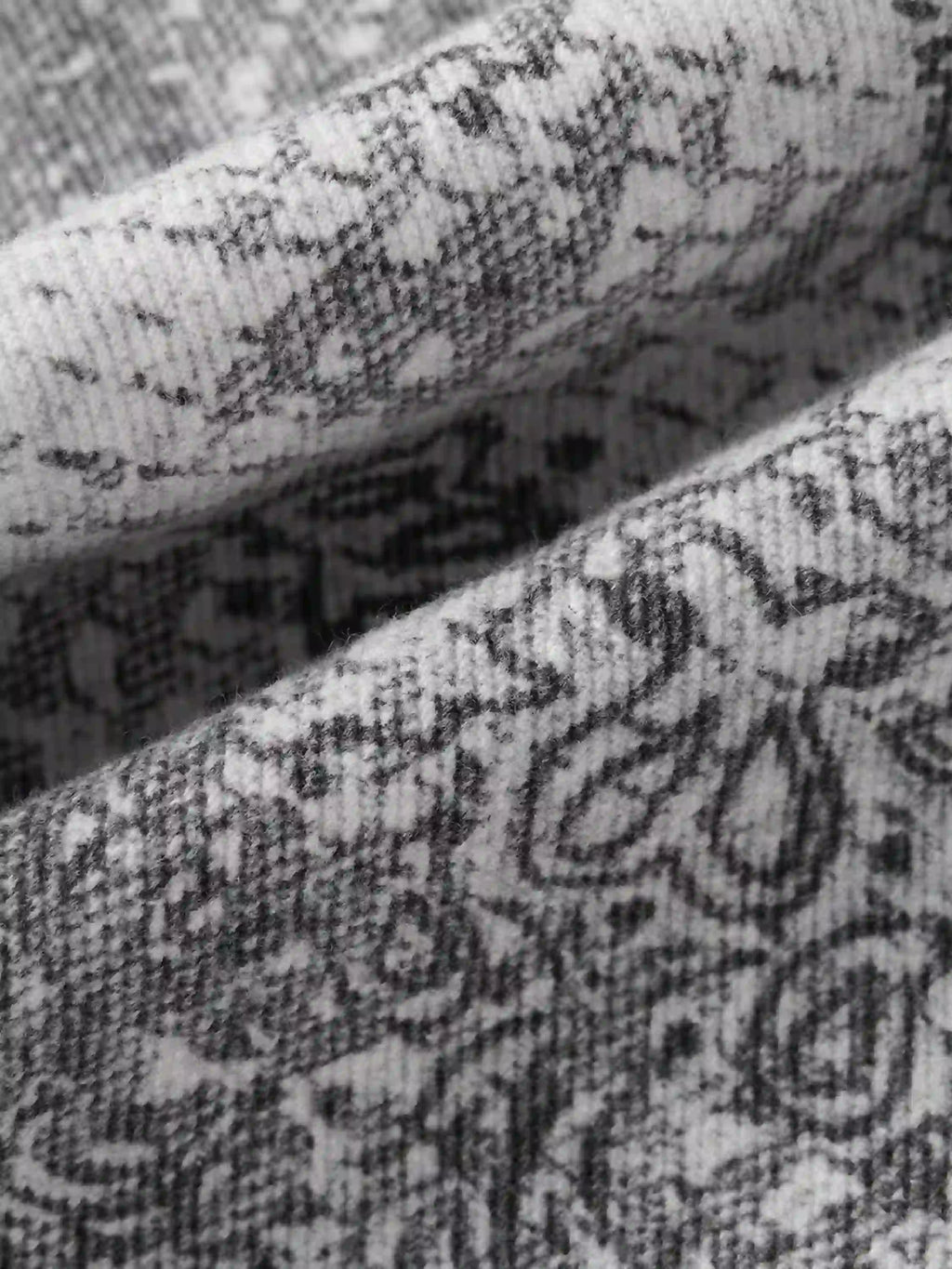 Vintage Paisley Digital Print Straight Jeans