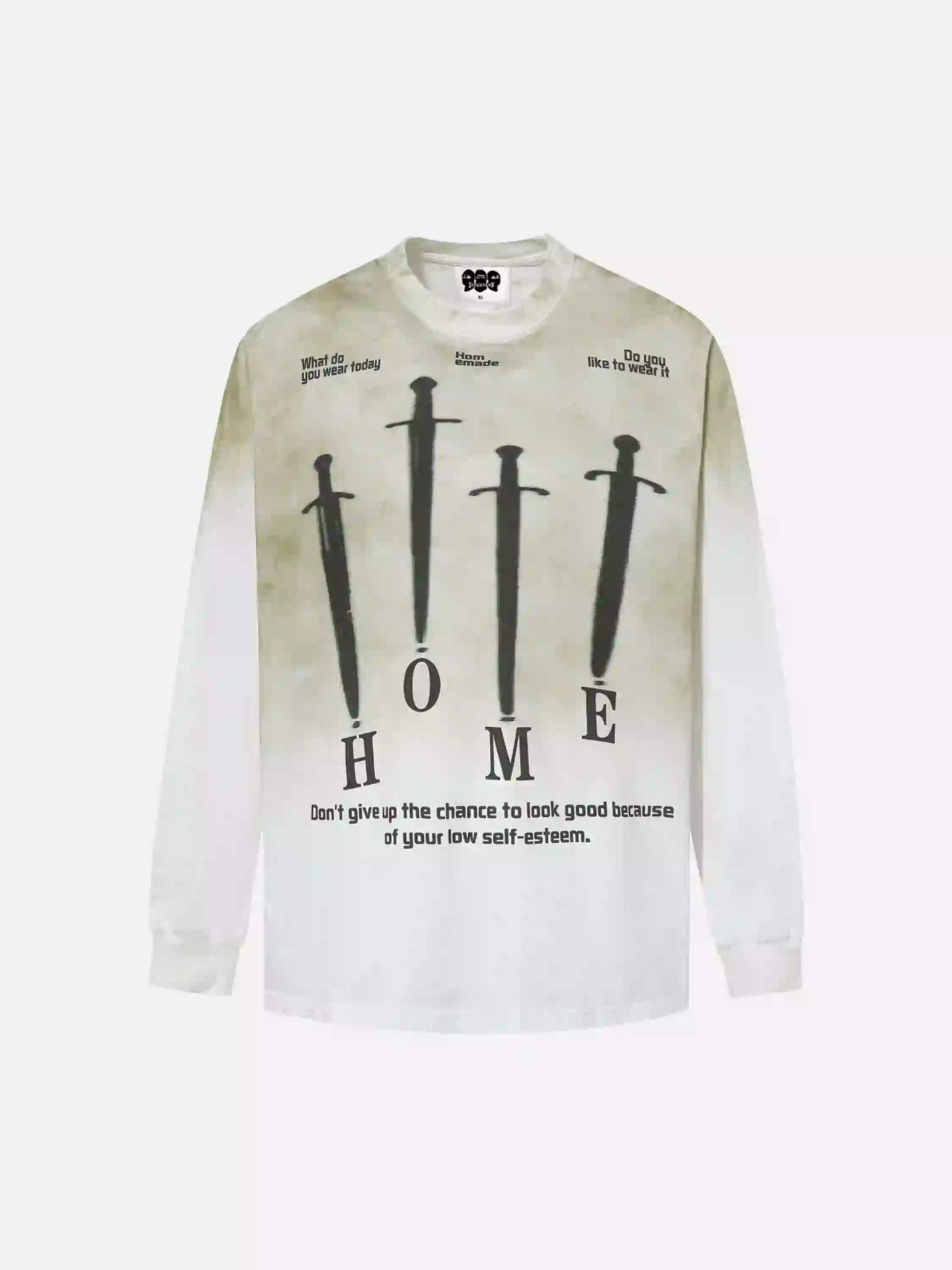 Disguisen Street Sword Distressed Long Sleeve T-Shirt